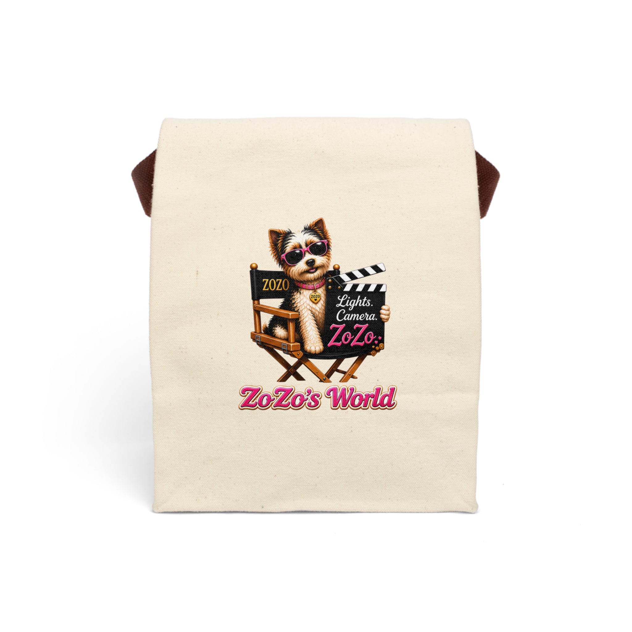 ZoZo’s World “Lights. Camera. ZoZo.” Canvas Lunch Bag