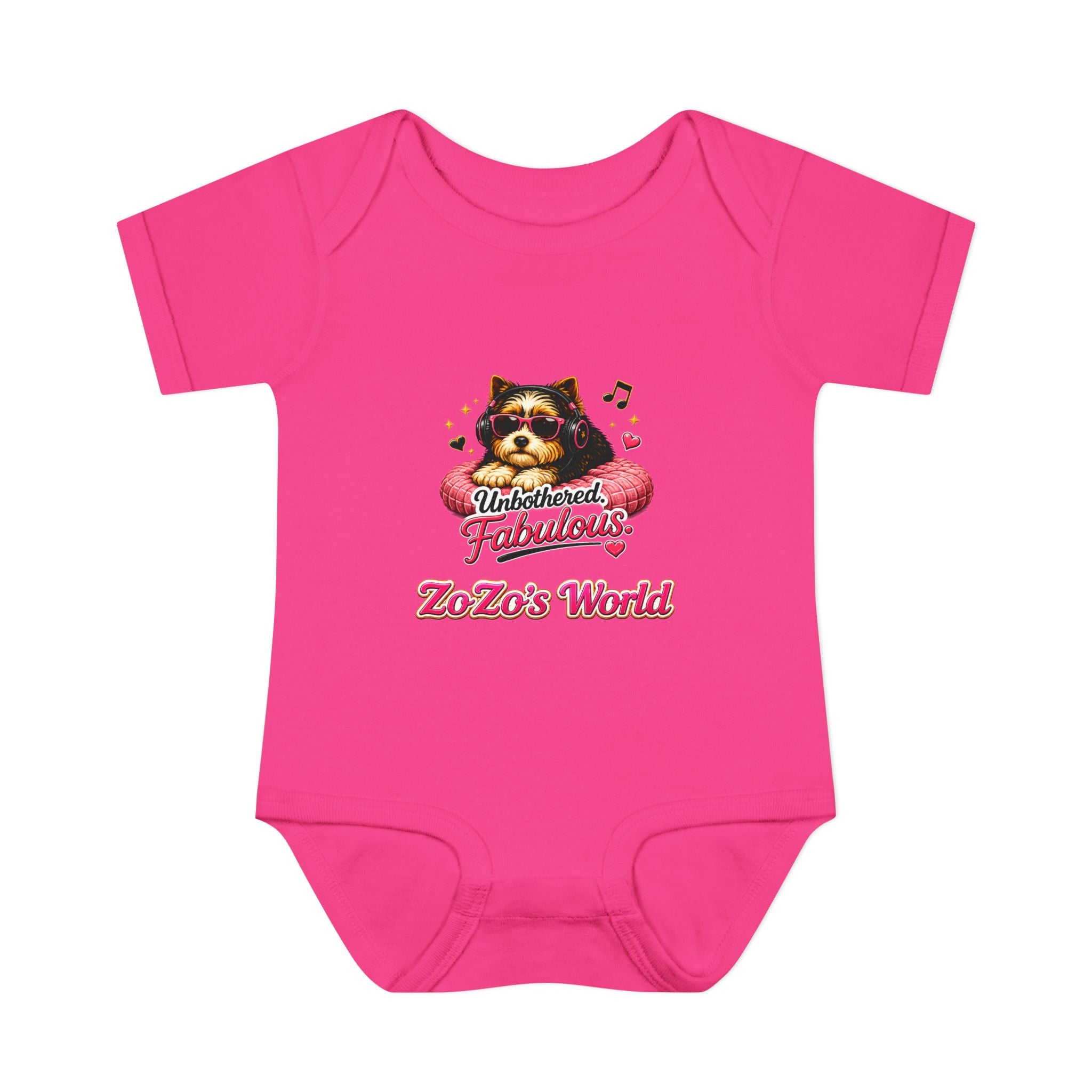 ZoZo’s World “Unbothered. Fabulous.” Baby Bodysuit