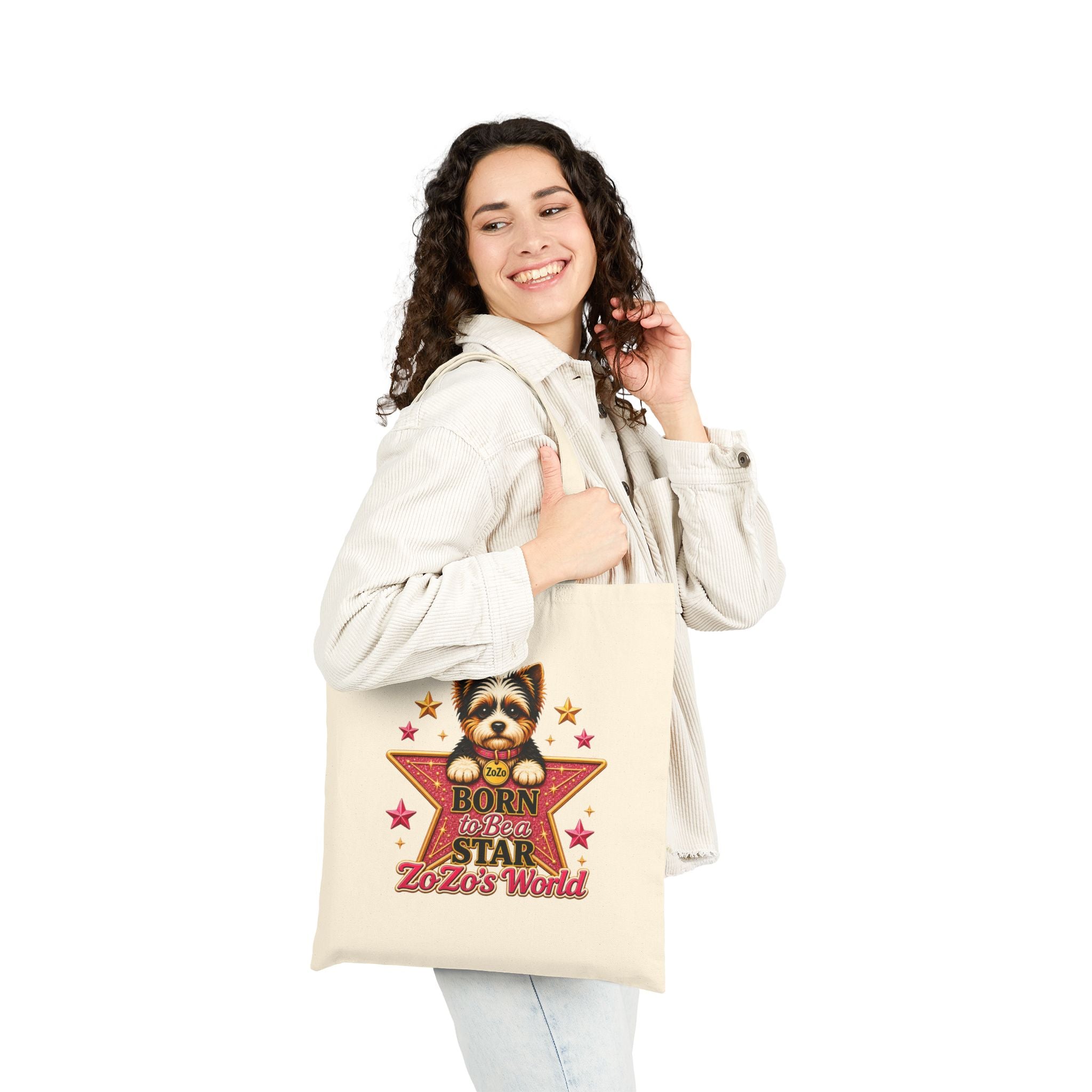 ZoZo’s World "Born To Be A Star" Cotton Canvas Tote Bag