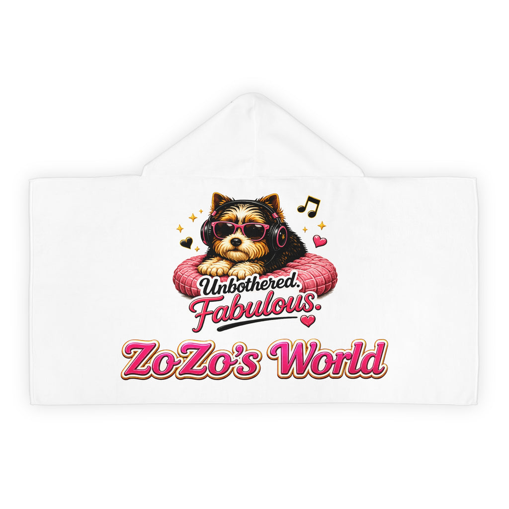 ZoZo’s World “Unbothered. Fabulous.” Hooded Youth Towel