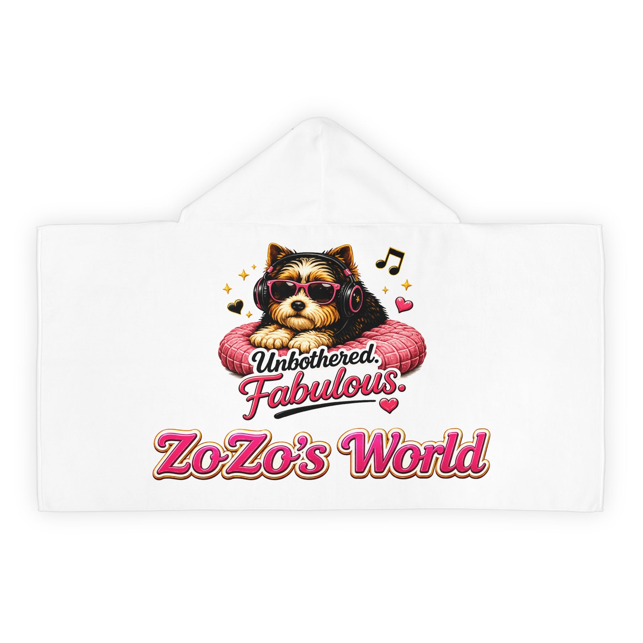 ZoZo’s World “Unbothered. Fabulous.” Hooded Youth Towel