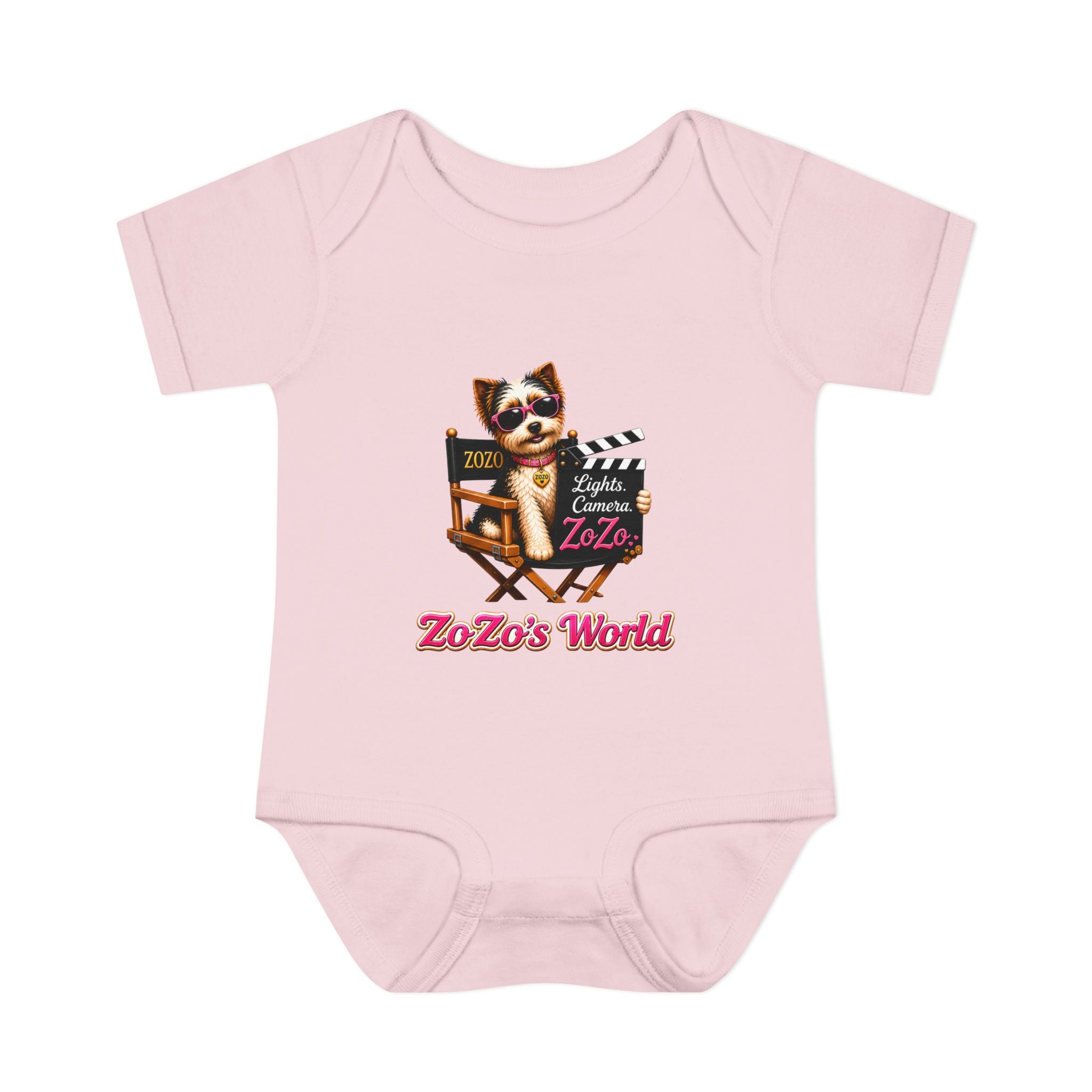 ZoZo’s World “Lights. Camera. ZoZo.” Baby Bodysuit