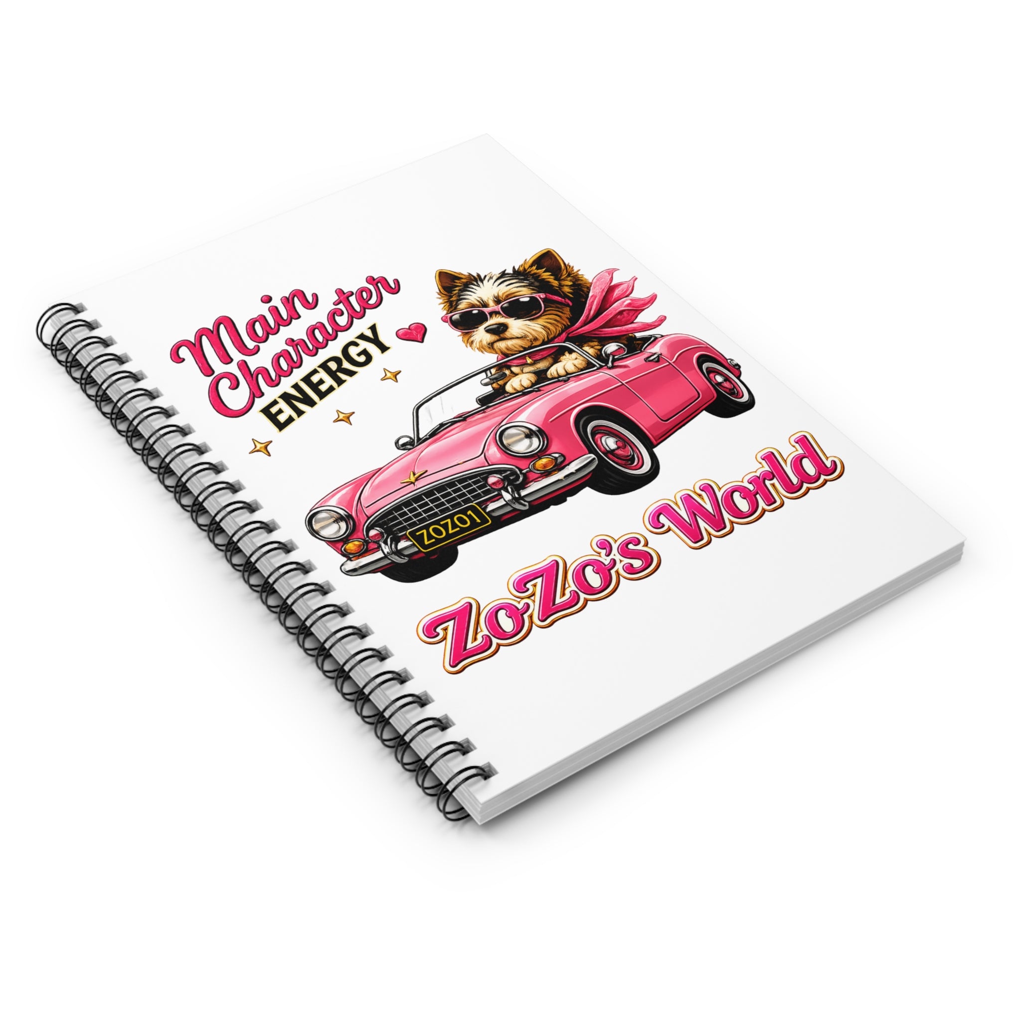 ZoZo’s World “Main Character Energy” Spiral Notebook