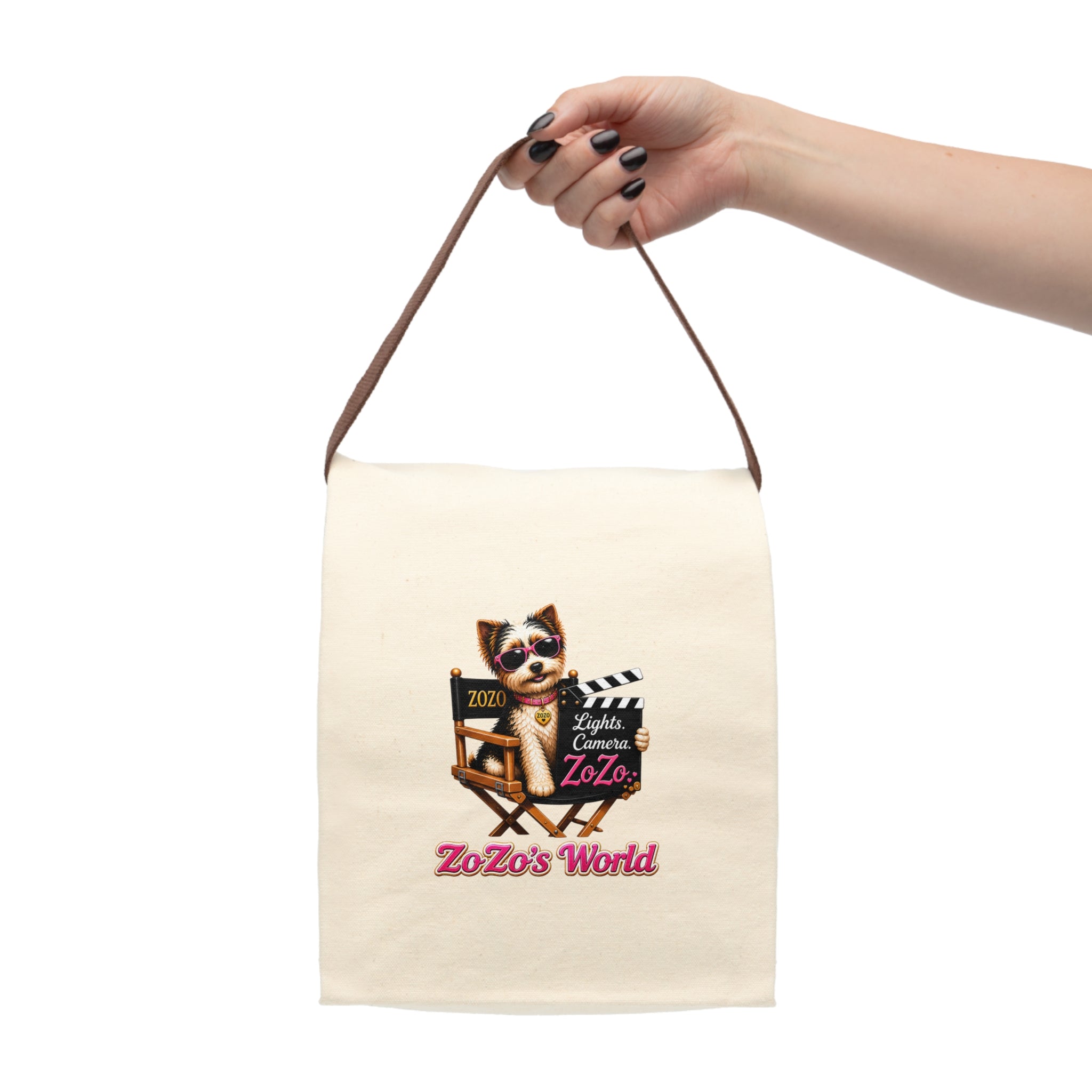 ZoZo’s World “Lights. Camera. ZoZo.” Canvas Lunch Bag
