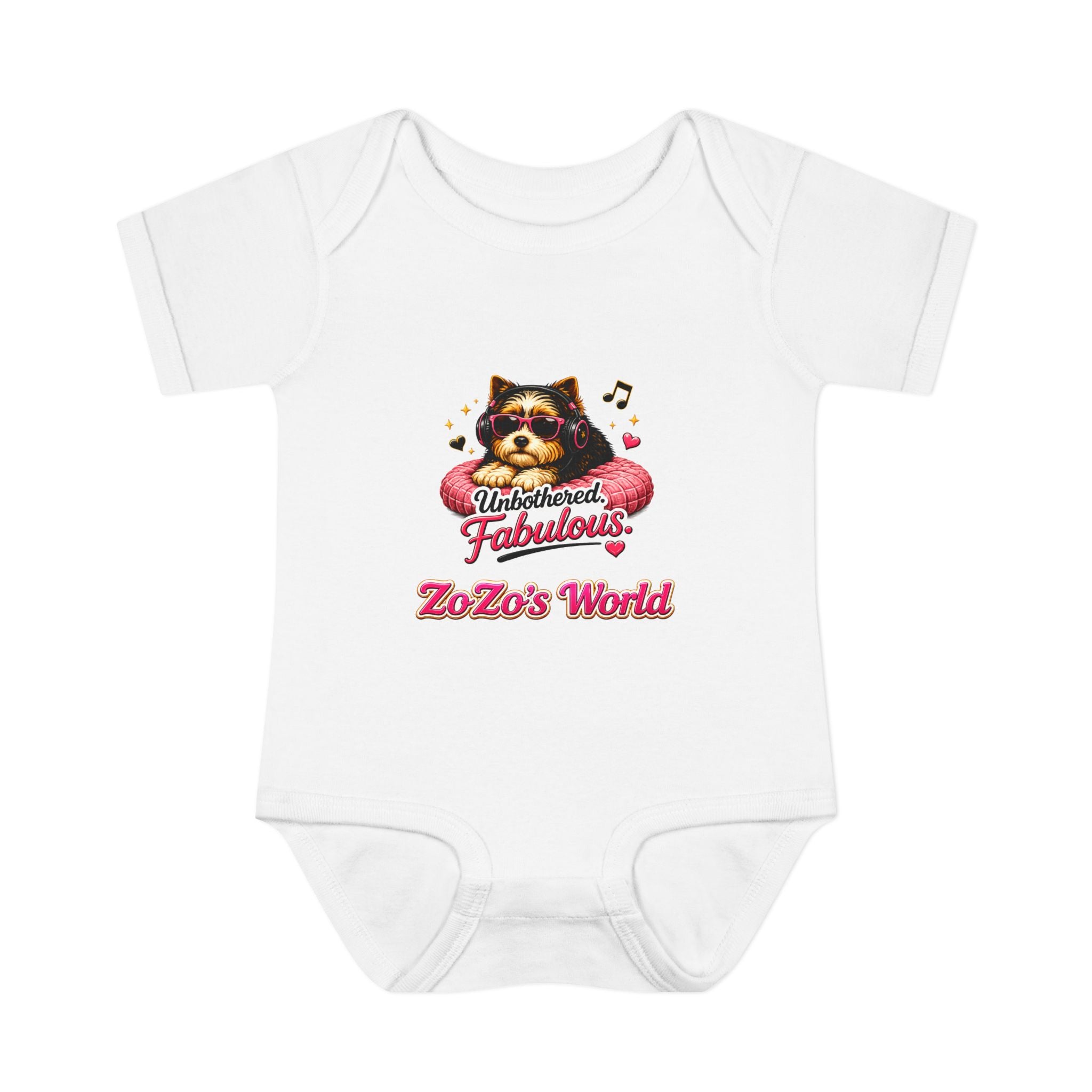 ZoZo’s World “Unbothered. Fabulous.” Baby Bodysuit