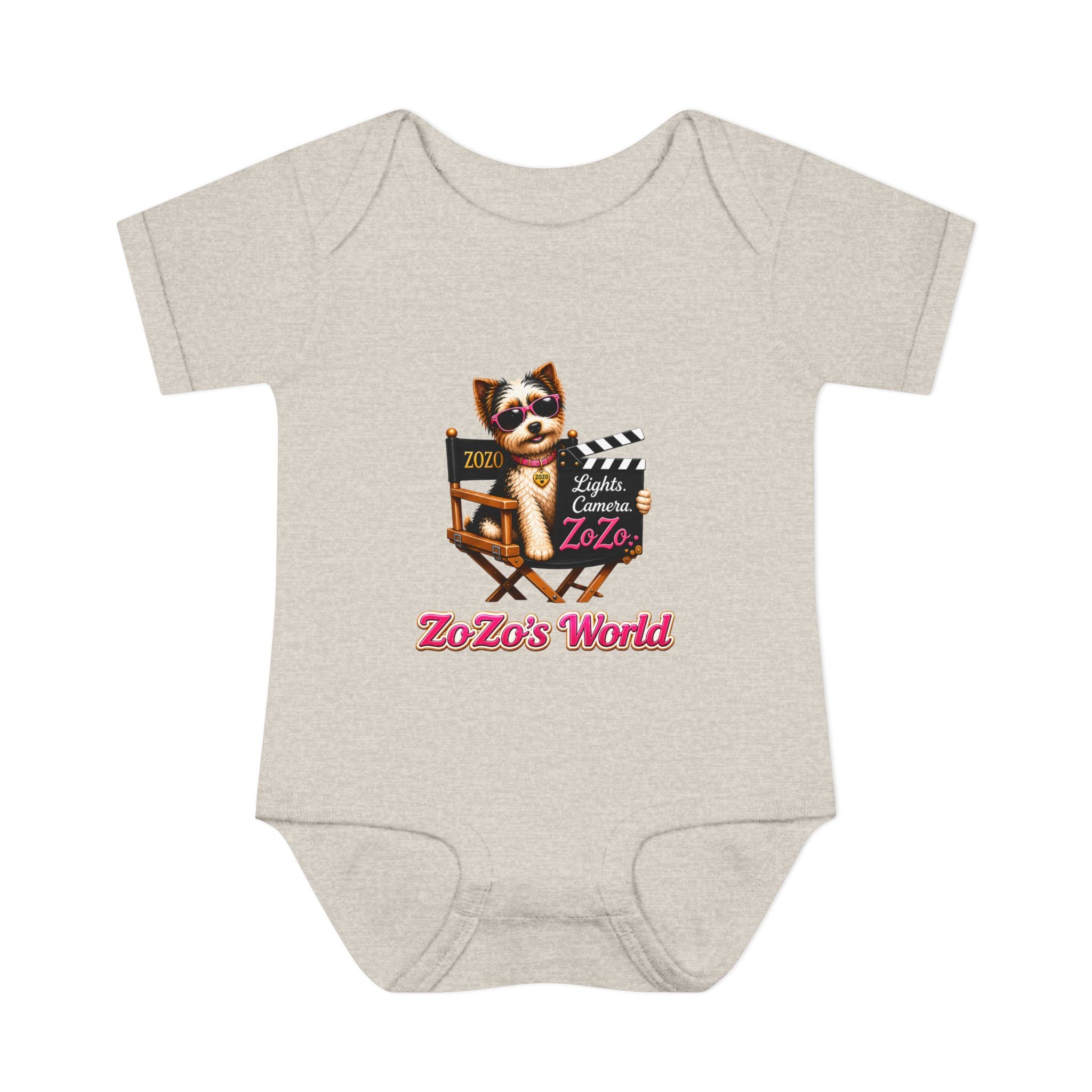 ZoZo’s World “Lights. Camera. ZoZo.” Baby Bodysuit