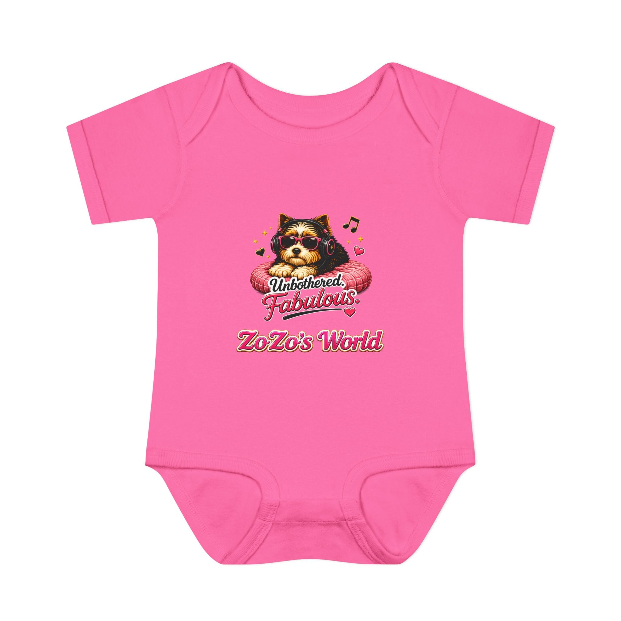 ZoZo’s World “Unbothered. Fabulous.” Baby Bodysuit