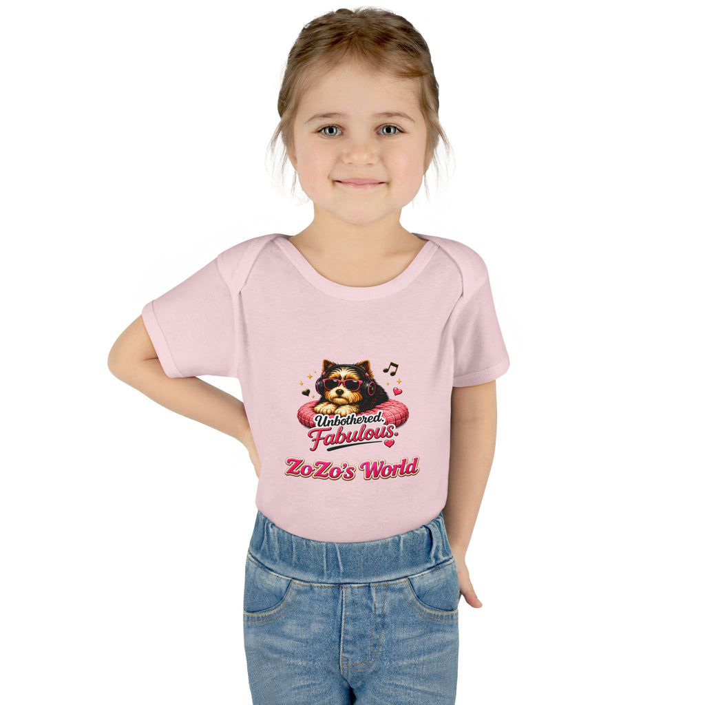 ZoZo’s World “Unbothered. Fabulous.” Baby Bodysuit