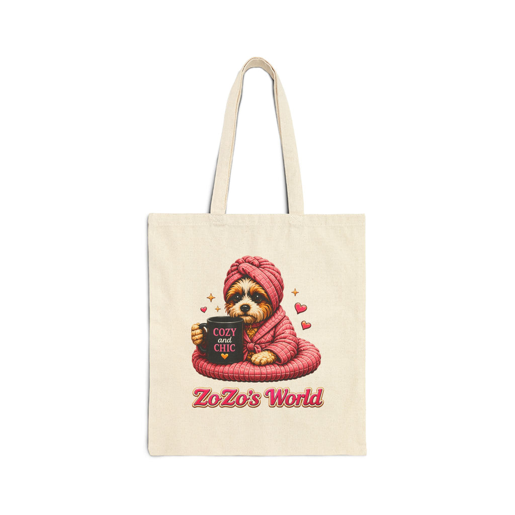 ZoZo’s World "Cozy and Chic" Cotton Canvas Tote Bag