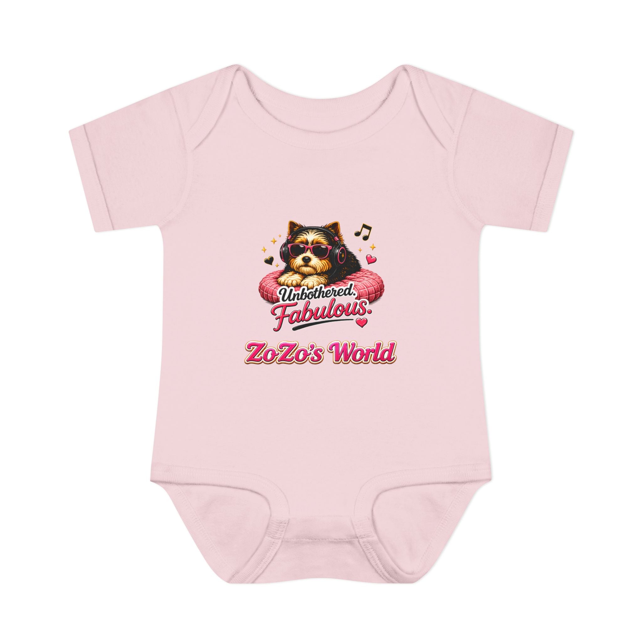 ZoZo’s World “Unbothered. Fabulous.” Baby Bodysuit