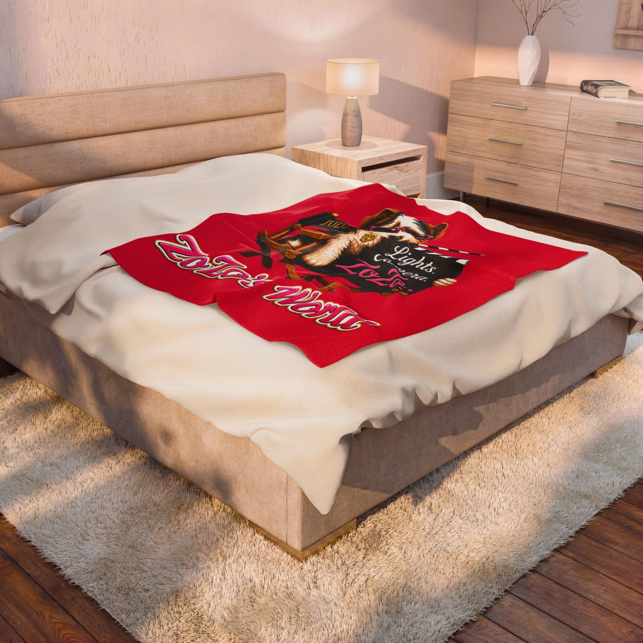 ZoZo’s World “Lights. Camera. ZoZo.” Plush Blanket