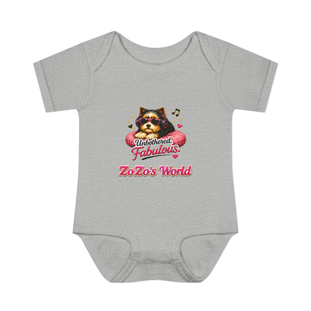 ZoZo’s World “Unbothered. Fabulous.” Baby Bodysuit