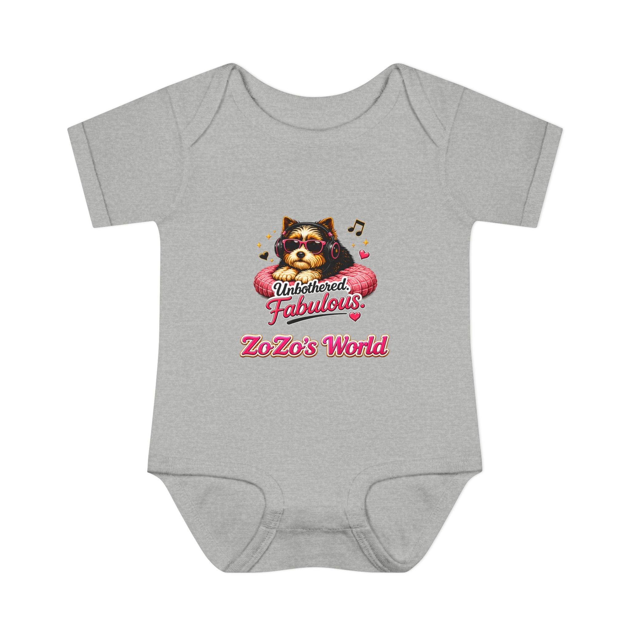 ZoZo’s World “Unbothered. Fabulous.” Baby Bodysuit