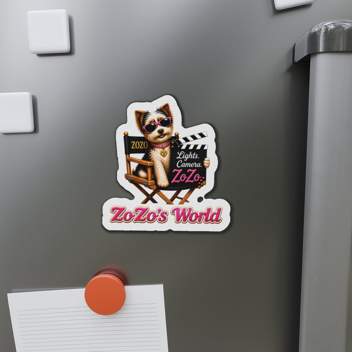 ZoZo’s World “Lights. Camera. ZoZo.” Die-Cut Magnet