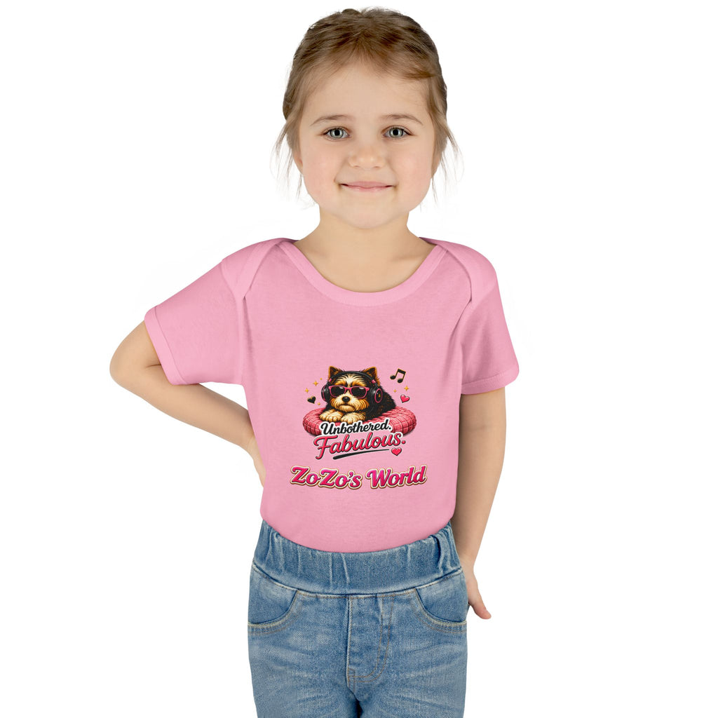 ZoZo’s World “Unbothered. Fabulous.” Baby Bodysuit