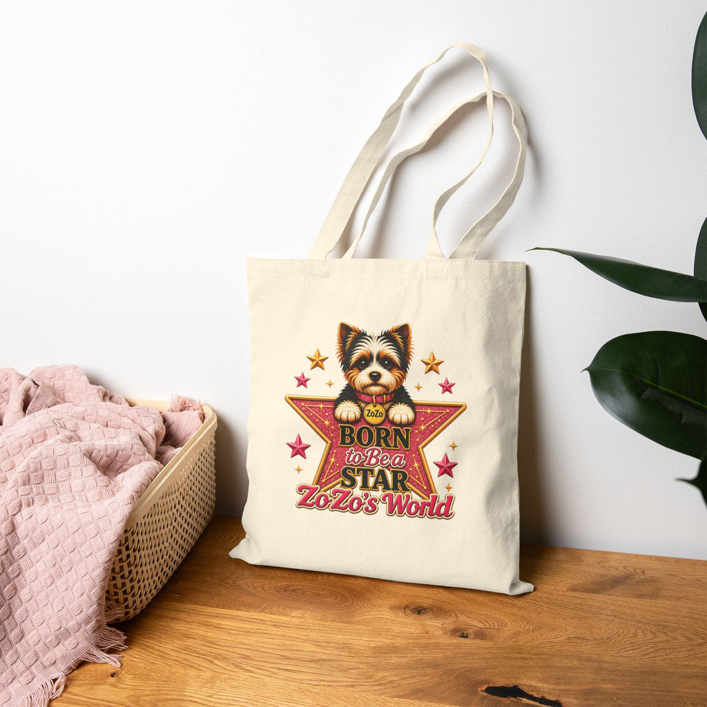 ZoZo’s World "Born To Be A Star" Cotton Canvas Tote Bag