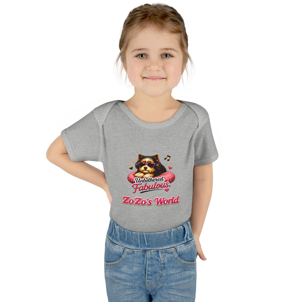 ZoZo’s World “Unbothered. Fabulous.” Baby Bodysuit