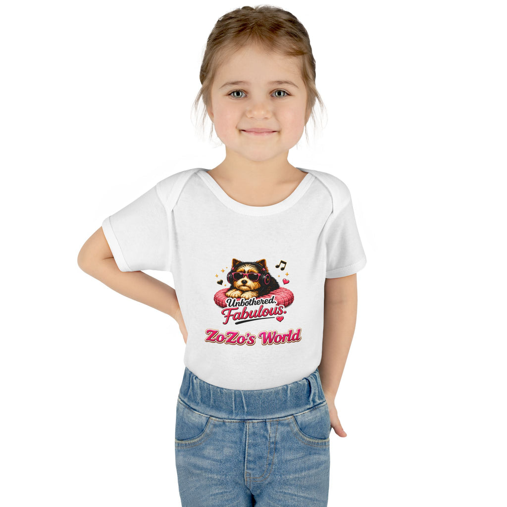 ZoZo’s World “Unbothered. Fabulous.” Baby Bodysuit