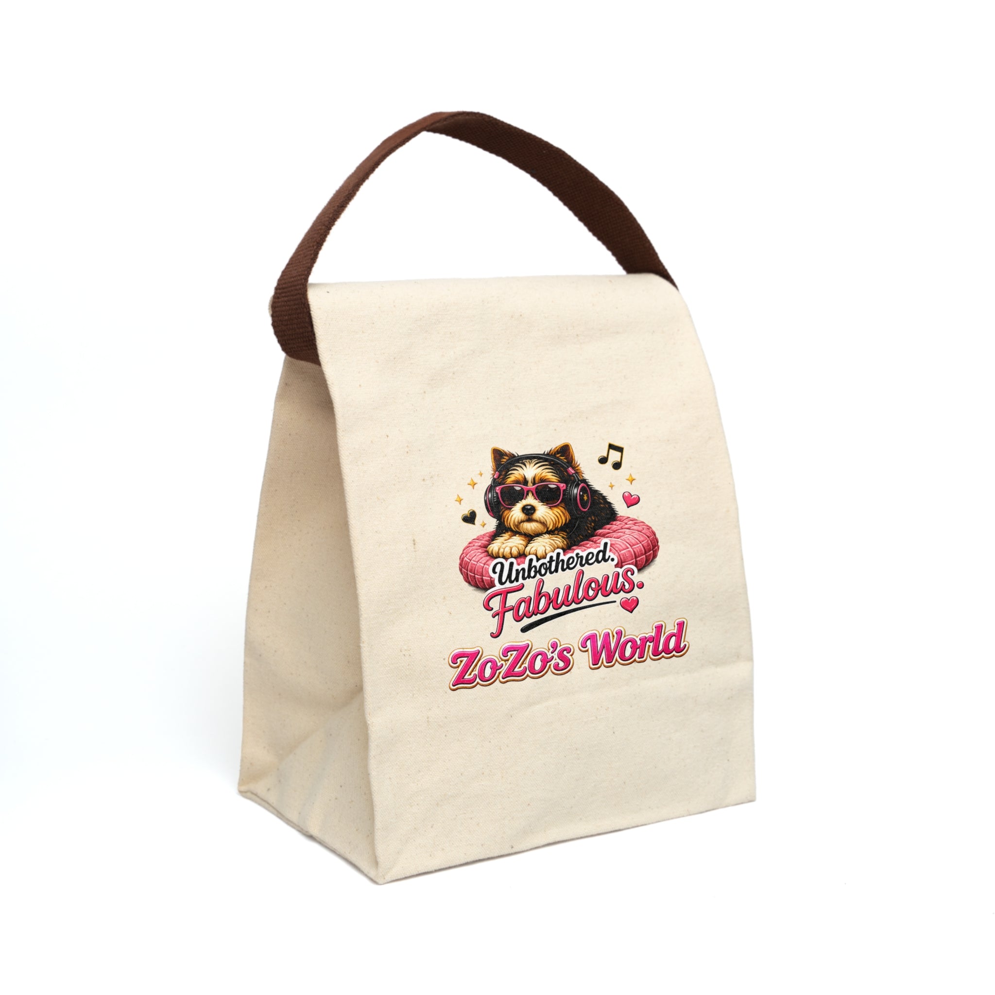 ZoZo’s World “Unbothered. Fabulous.” Canvas Lunch Bag