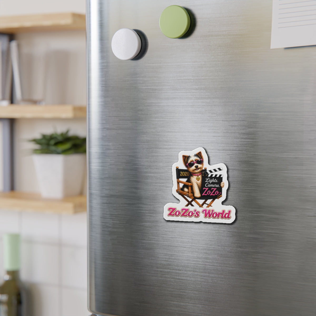 ZoZo’s World “Lights. Camera. ZoZo.” Die-Cut Magnet