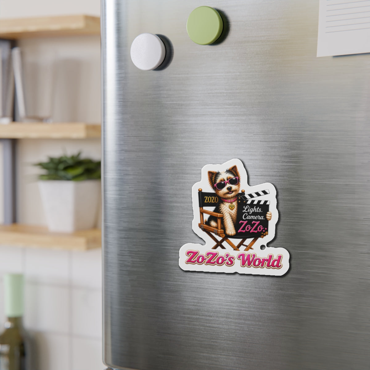 ZoZo’s World “Lights. Camera. ZoZo.” Die-Cut Magnet