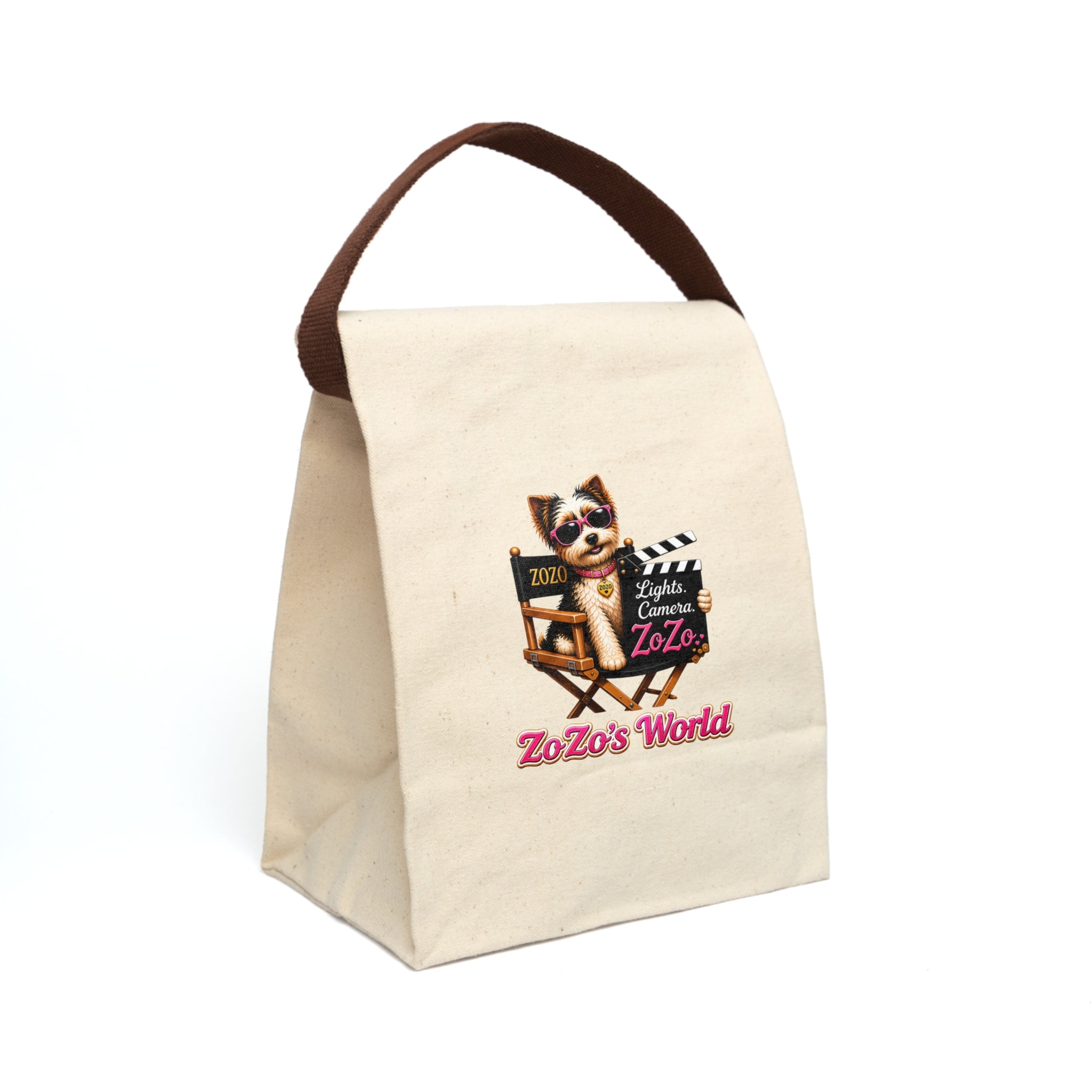 ZoZo’s World “Lights. Camera. ZoZo.” Canvas Lunch Bag