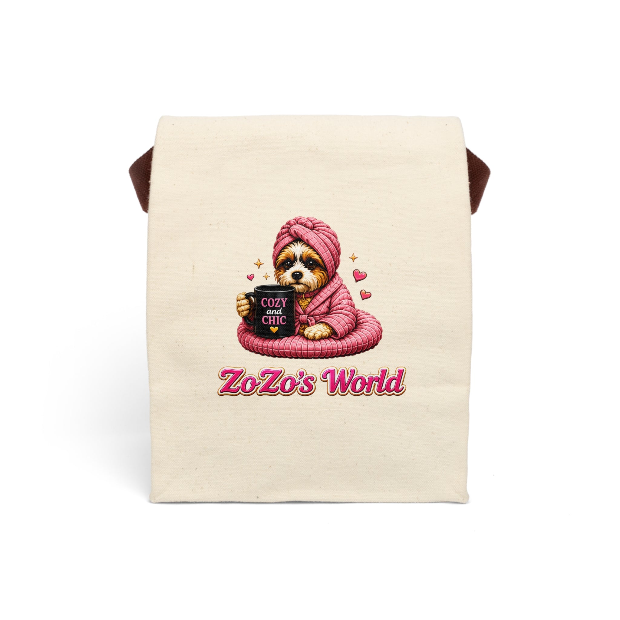 ZoZo’s World “Cozy and Chic” Canvas Lunch Bag