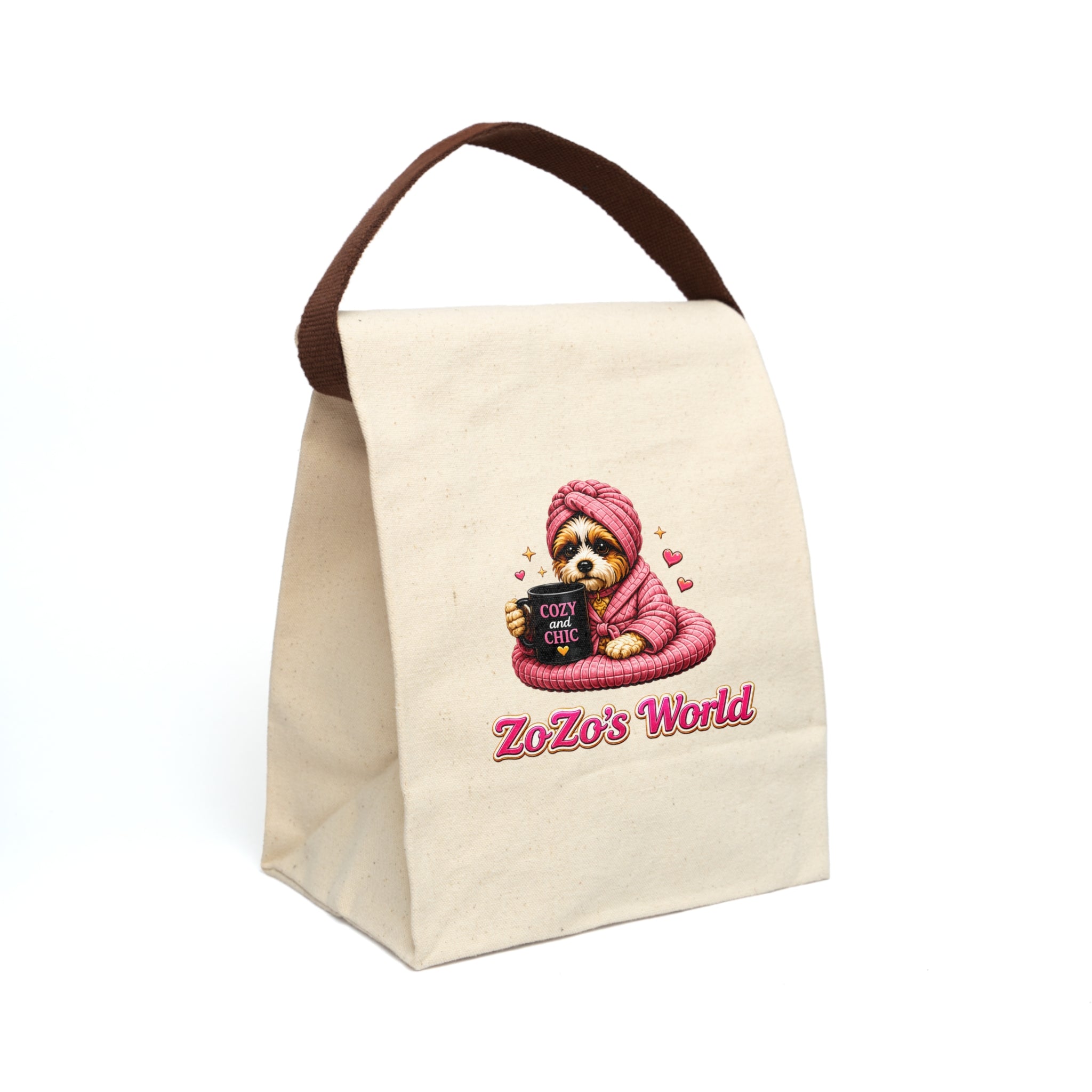 ZoZo’s World “Cozy and Chic” Canvas Lunch Bag
