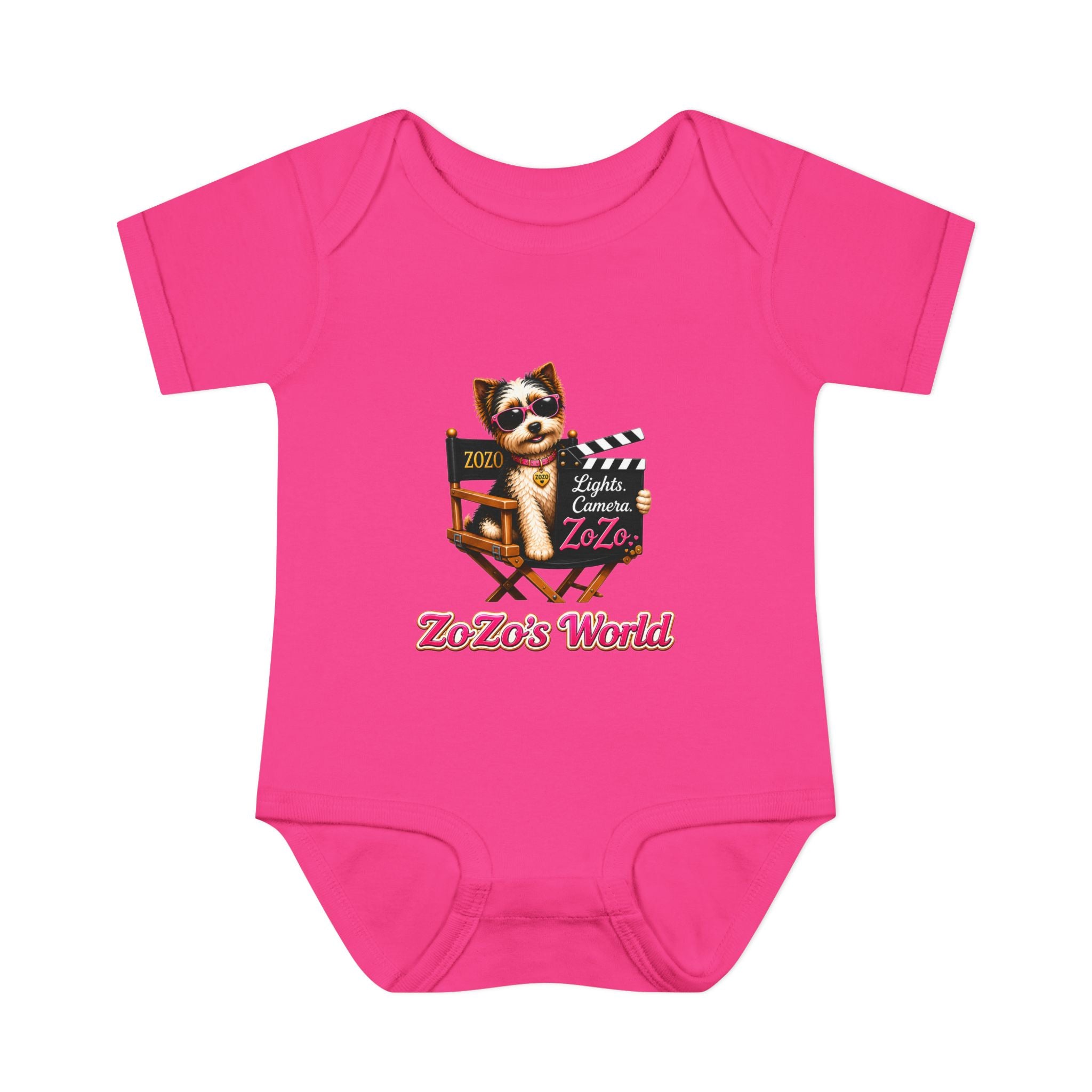 ZoZo’s World “Lights. Camera. ZoZo.” Baby Bodysuit
