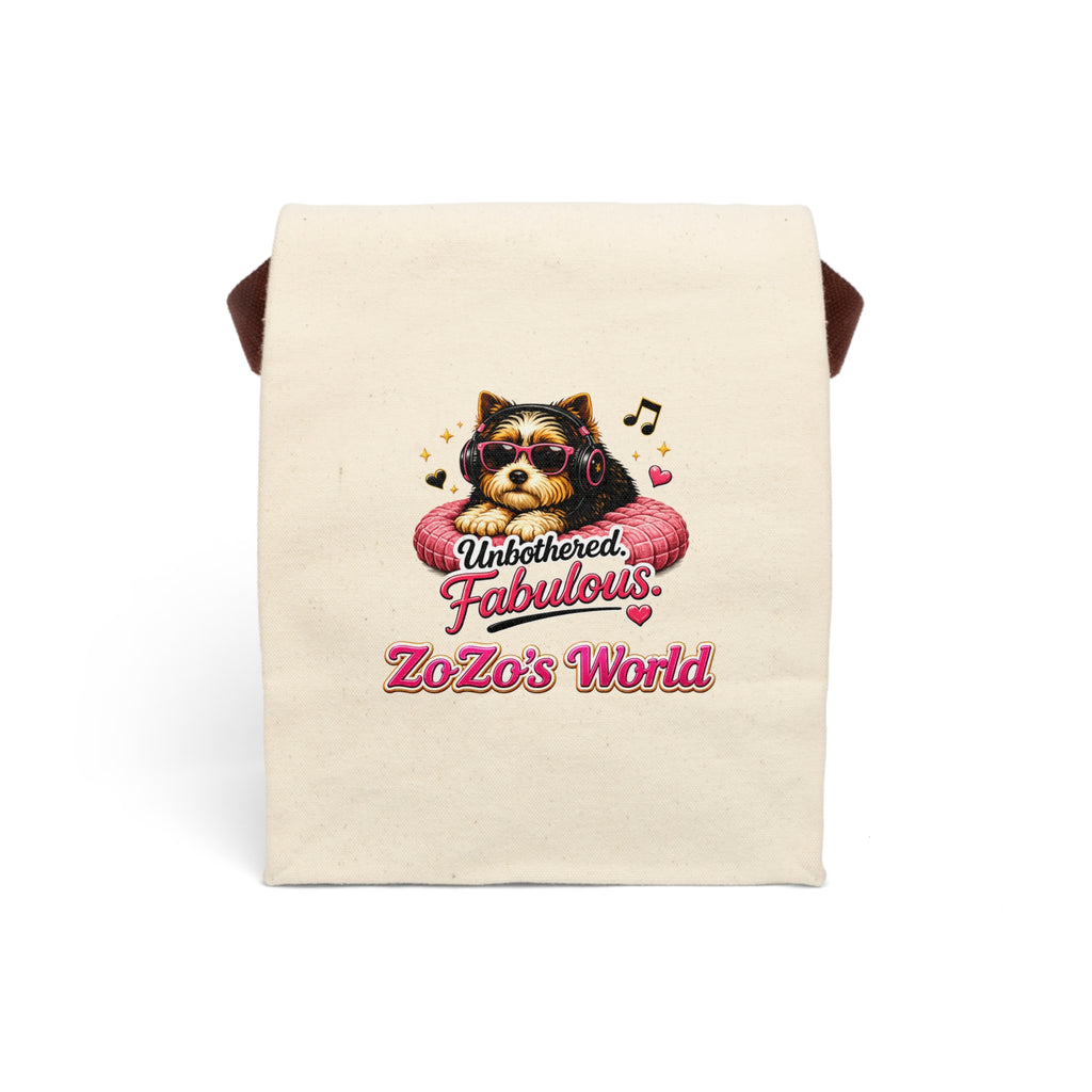 ZoZo’s World “Unbothered. Fabulous.” Canvas Lunch Bag