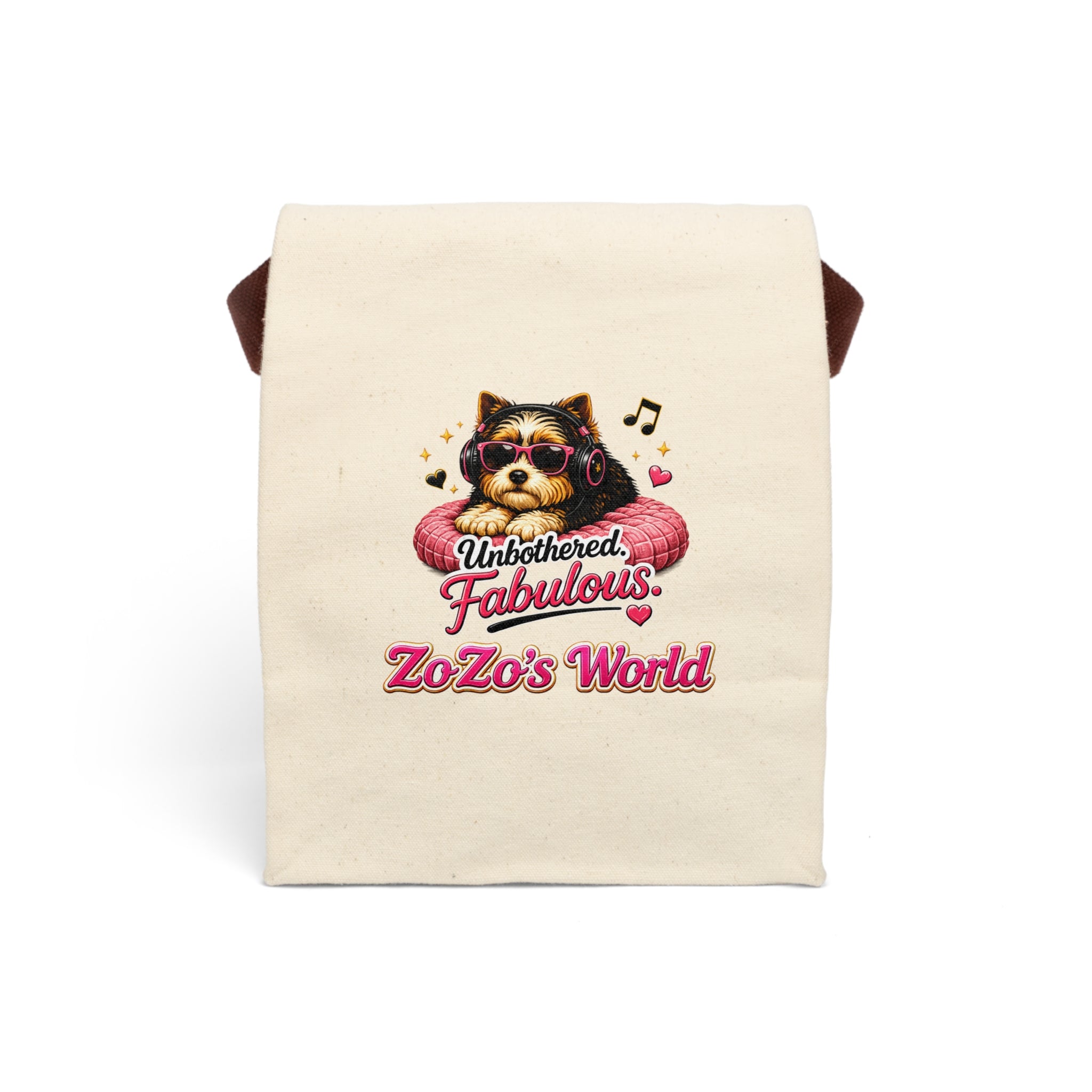 ZoZo’s World “Unbothered. Fabulous.” Canvas Lunch Bag