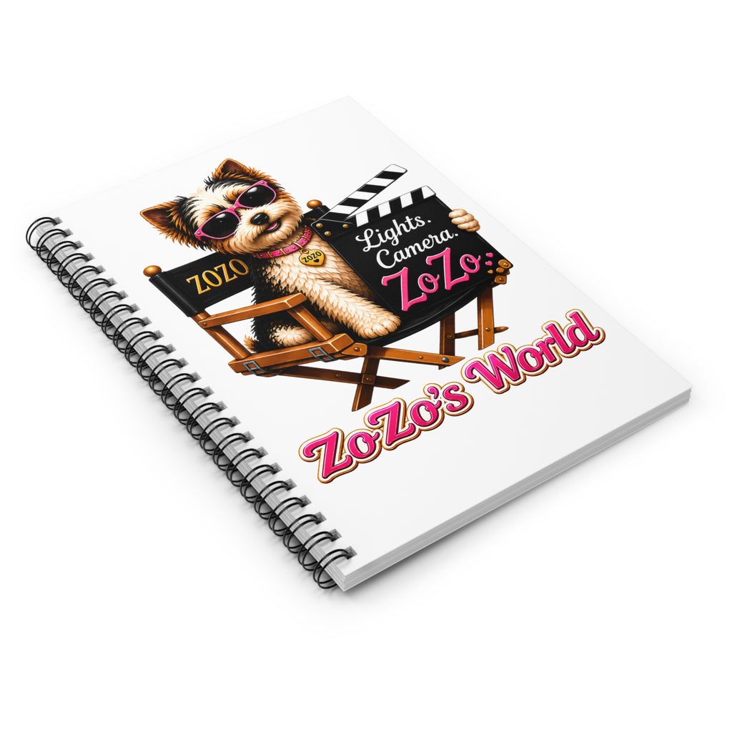 ZoZo’s World “Lights. Camera. ZoZo.” Spiral Notebook