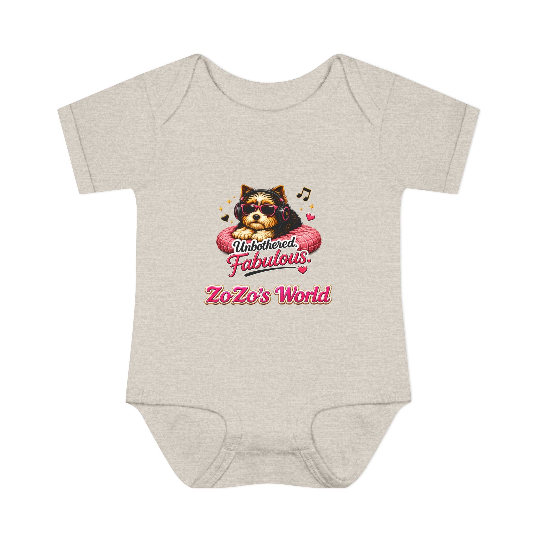 ZoZo’s World “Unbothered. Fabulous.” Baby Bodysuit