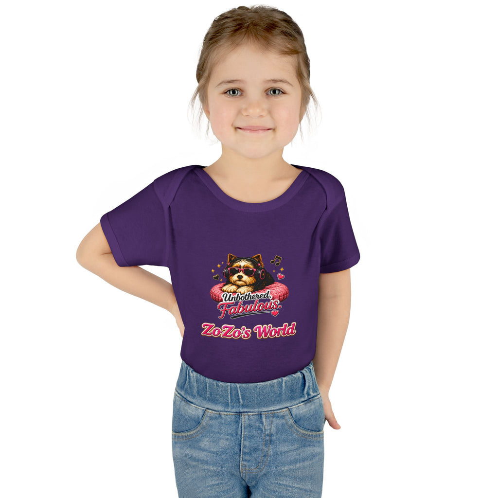 ZoZo’s World “Unbothered. Fabulous.” Baby Bodysuit