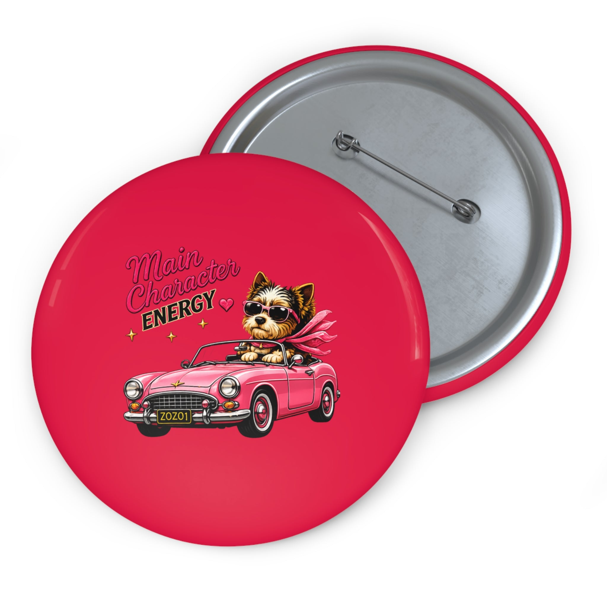ZoZo’s World “Main Character Energy” Pin Button (Pink)