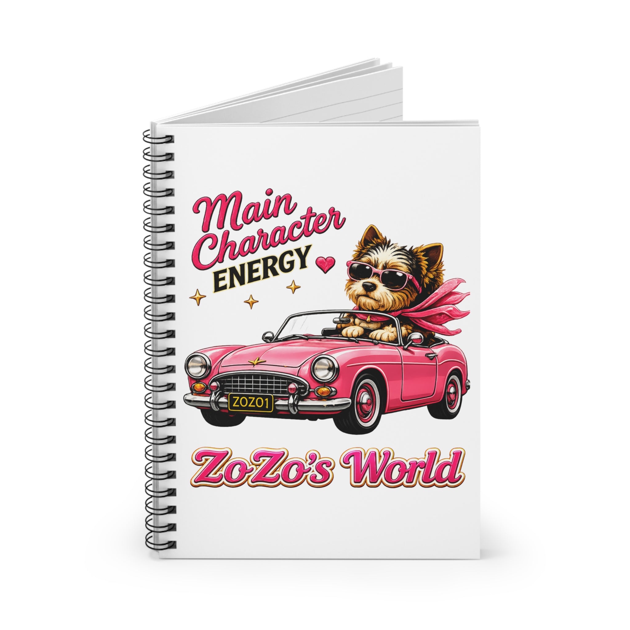 ZoZo’s World “Main Character Energy” Spiral Notebook