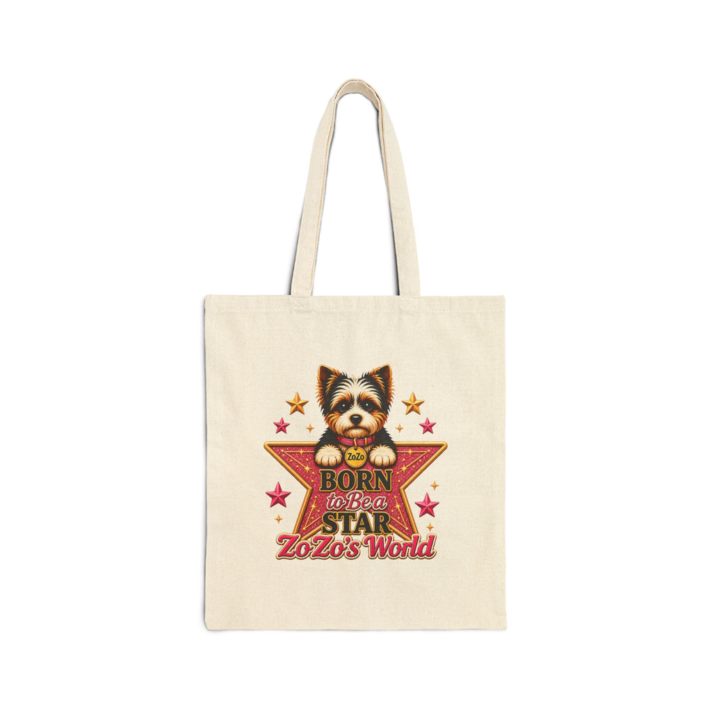 ZoZo’s World "Born To Be A Star" Cotton Canvas Tote Bag