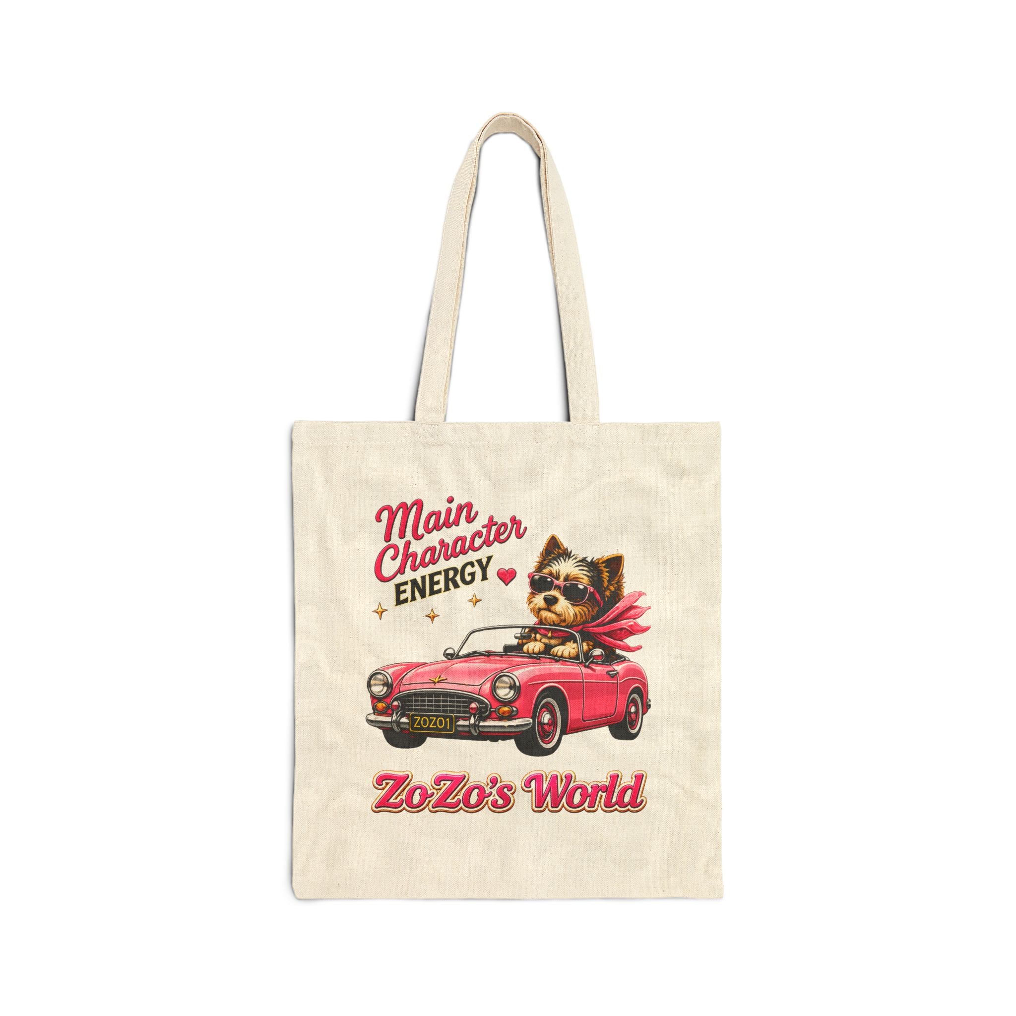 ZoZo’s World "Main Character Energy" Cotton Canvas Tote Bag