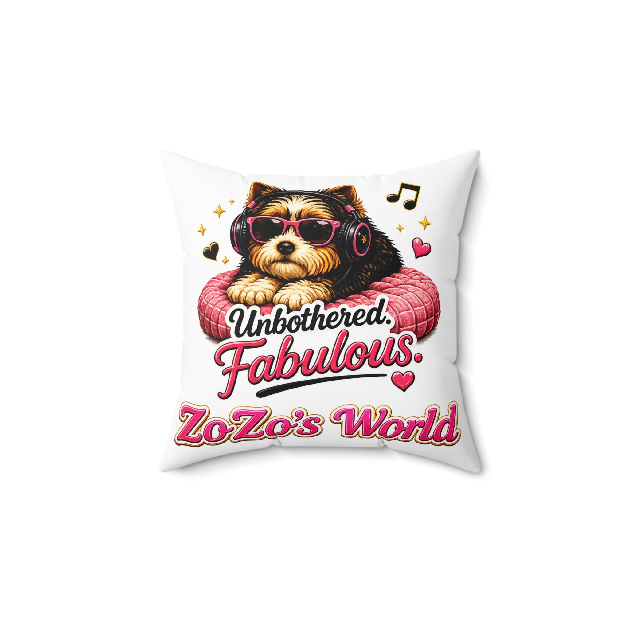ZoZo’s World “Unbothered. Fabulous.” Throw Pillow