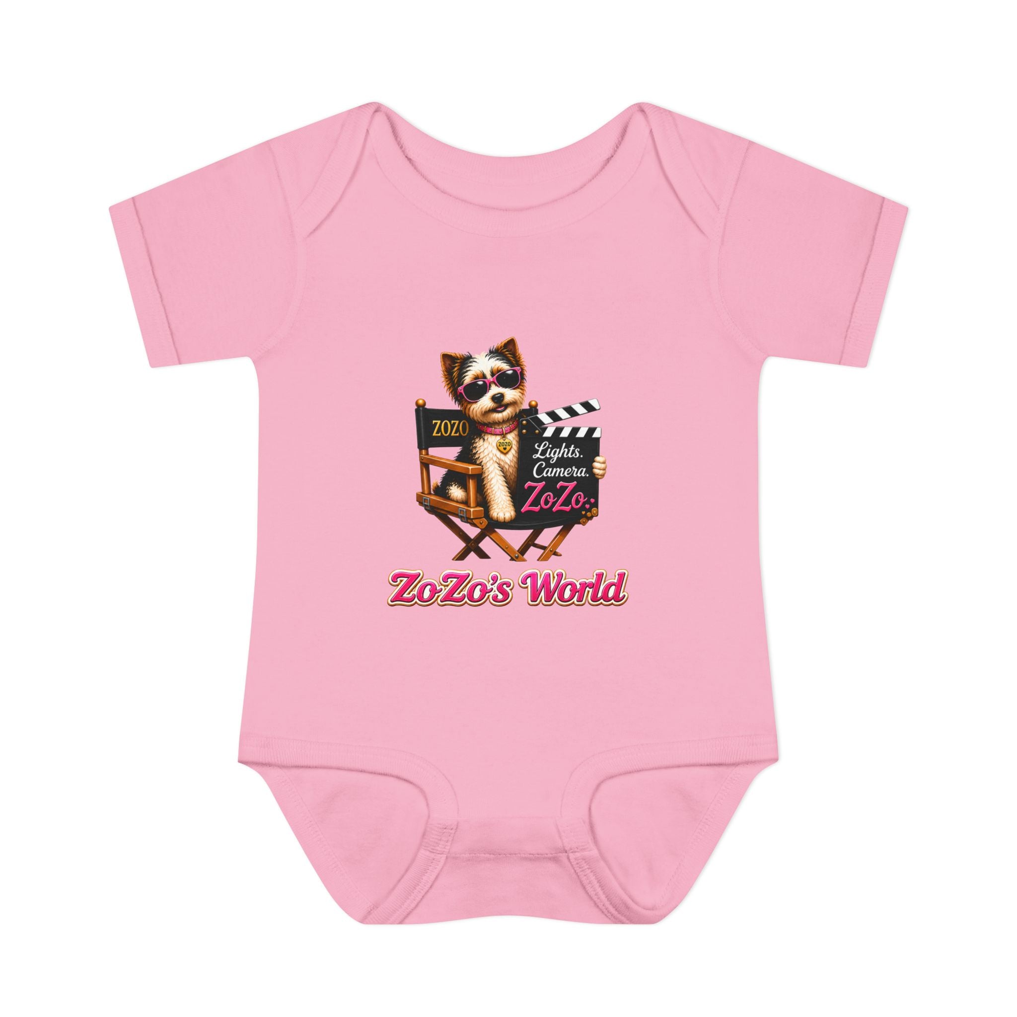 ZoZo’s World “Lights. Camera. ZoZo.” Baby Bodysuit