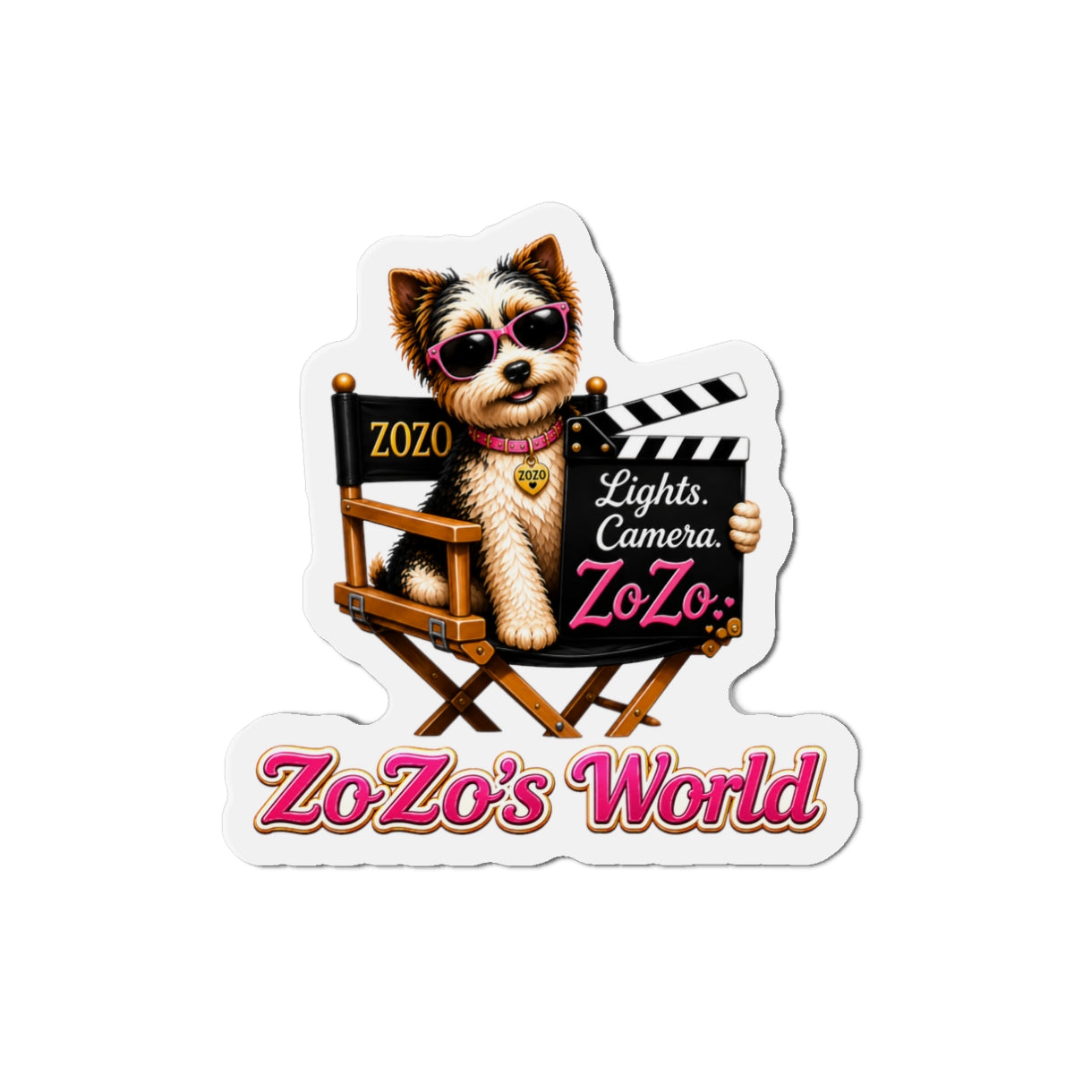 ZoZo’s World “Lights. Camera. ZoZo.” Die-Cut Magnet