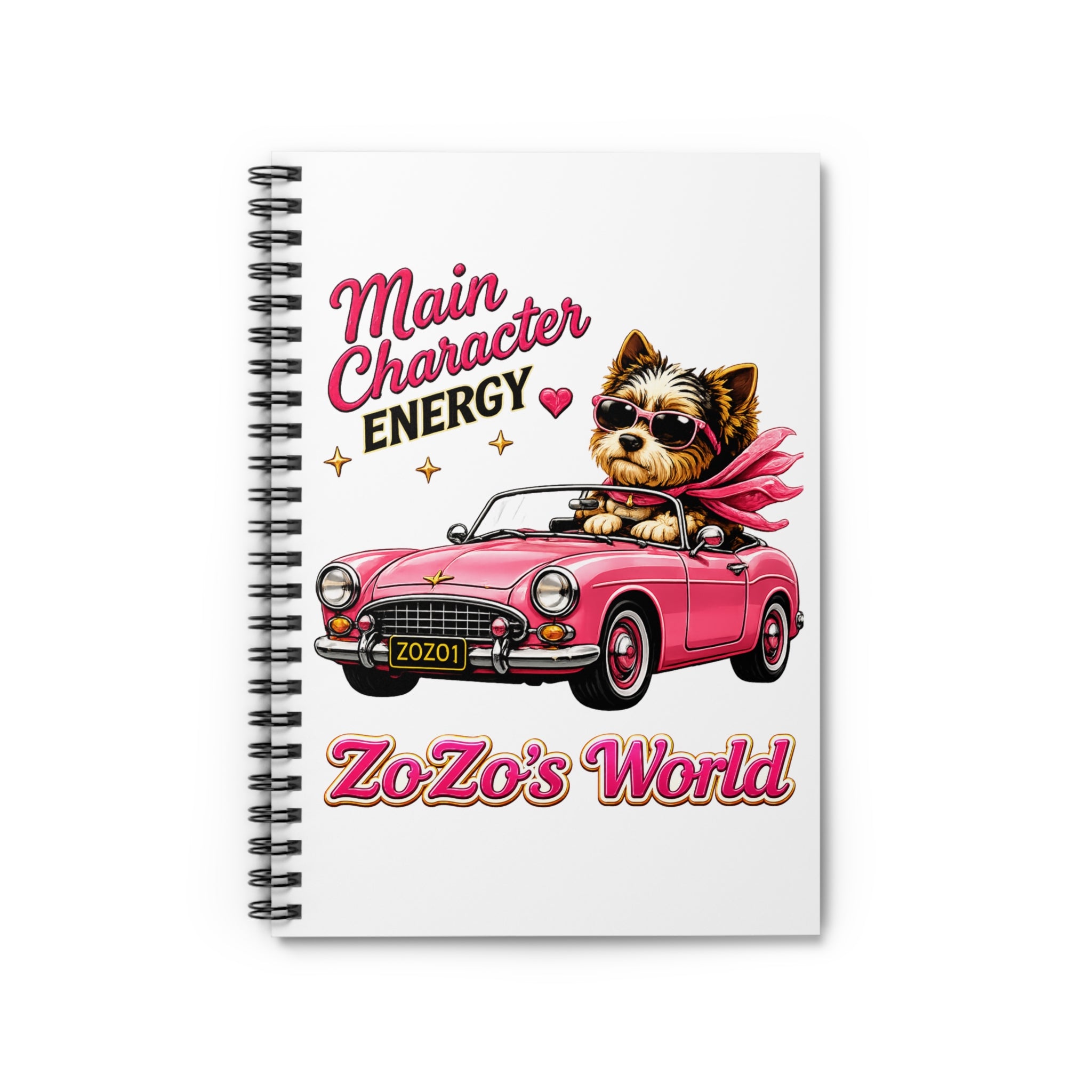 ZoZo’s World “Main Character Energy” Spiral Notebook