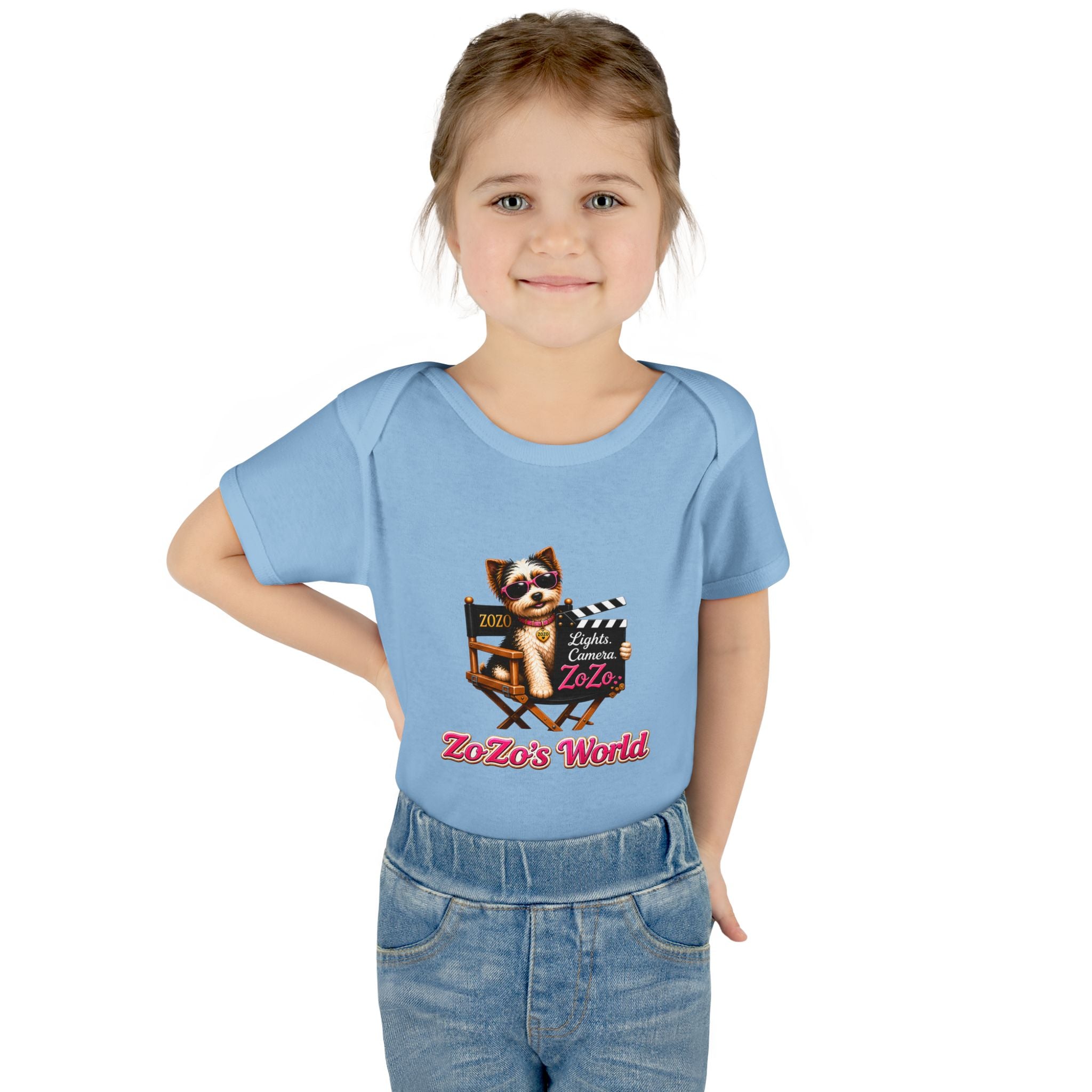 ZoZo’s World “Lights. Camera. ZoZo.” Baby Bodysuit