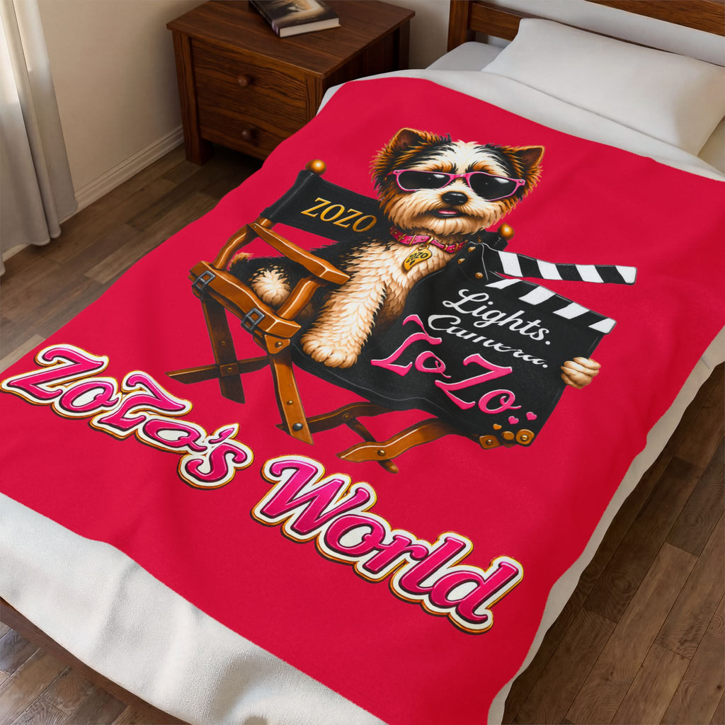 ZoZo’s World “Lights. Camera. ZoZo.” Plush Blanket