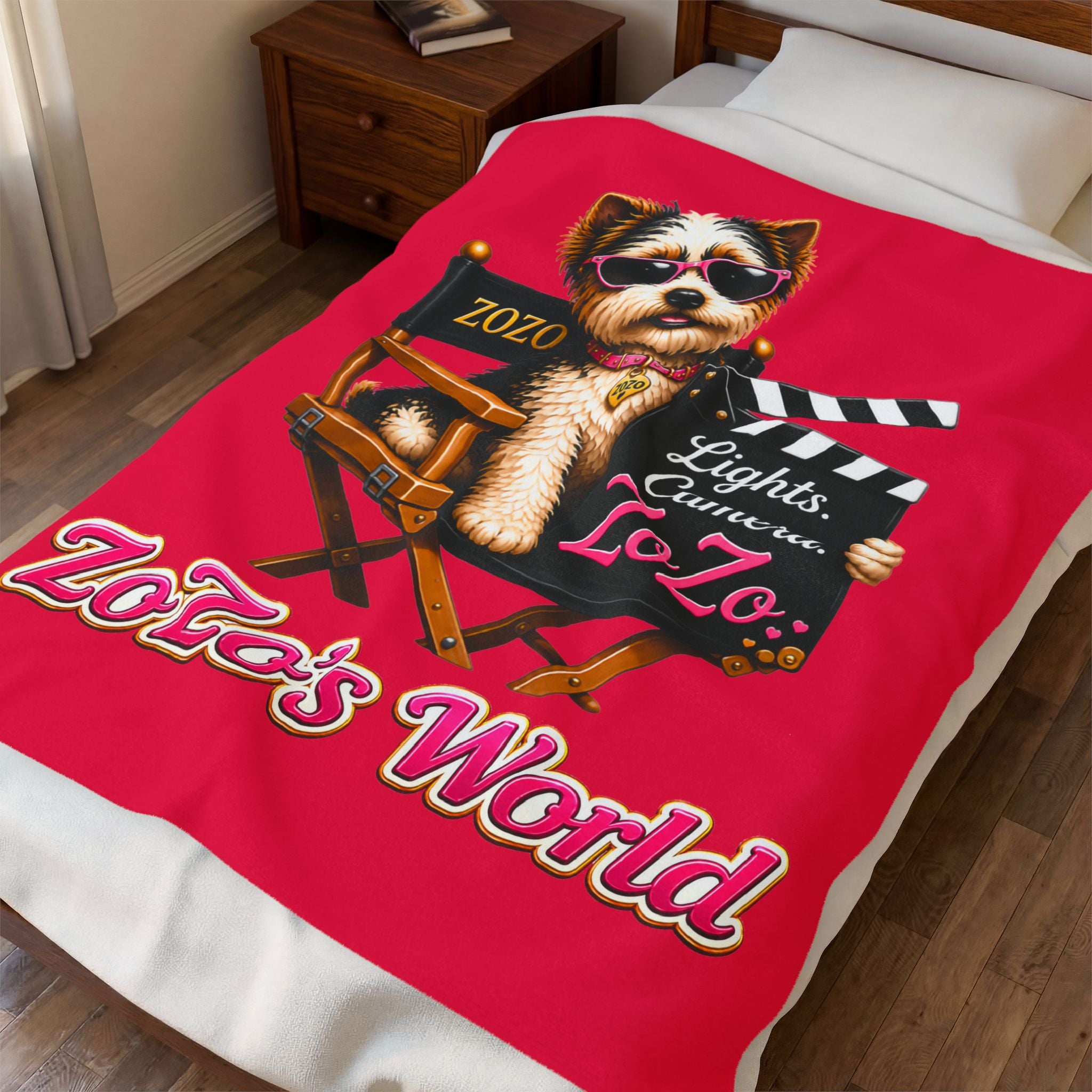 ZoZo’s World “Lights. Camera. ZoZo.” Plush Blanket