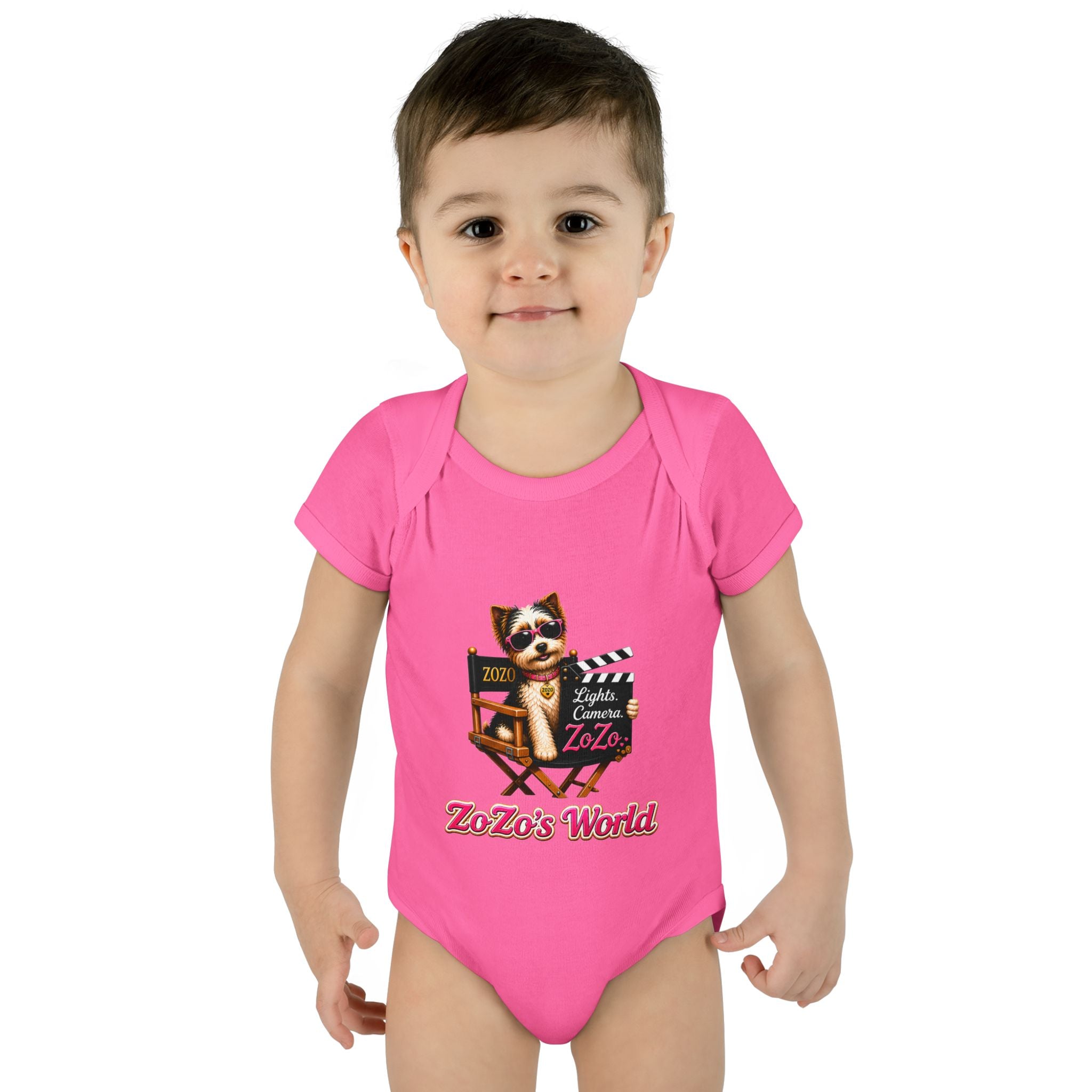 ZoZo’s World “Lights. Camera. ZoZo.” Baby Bodysuit