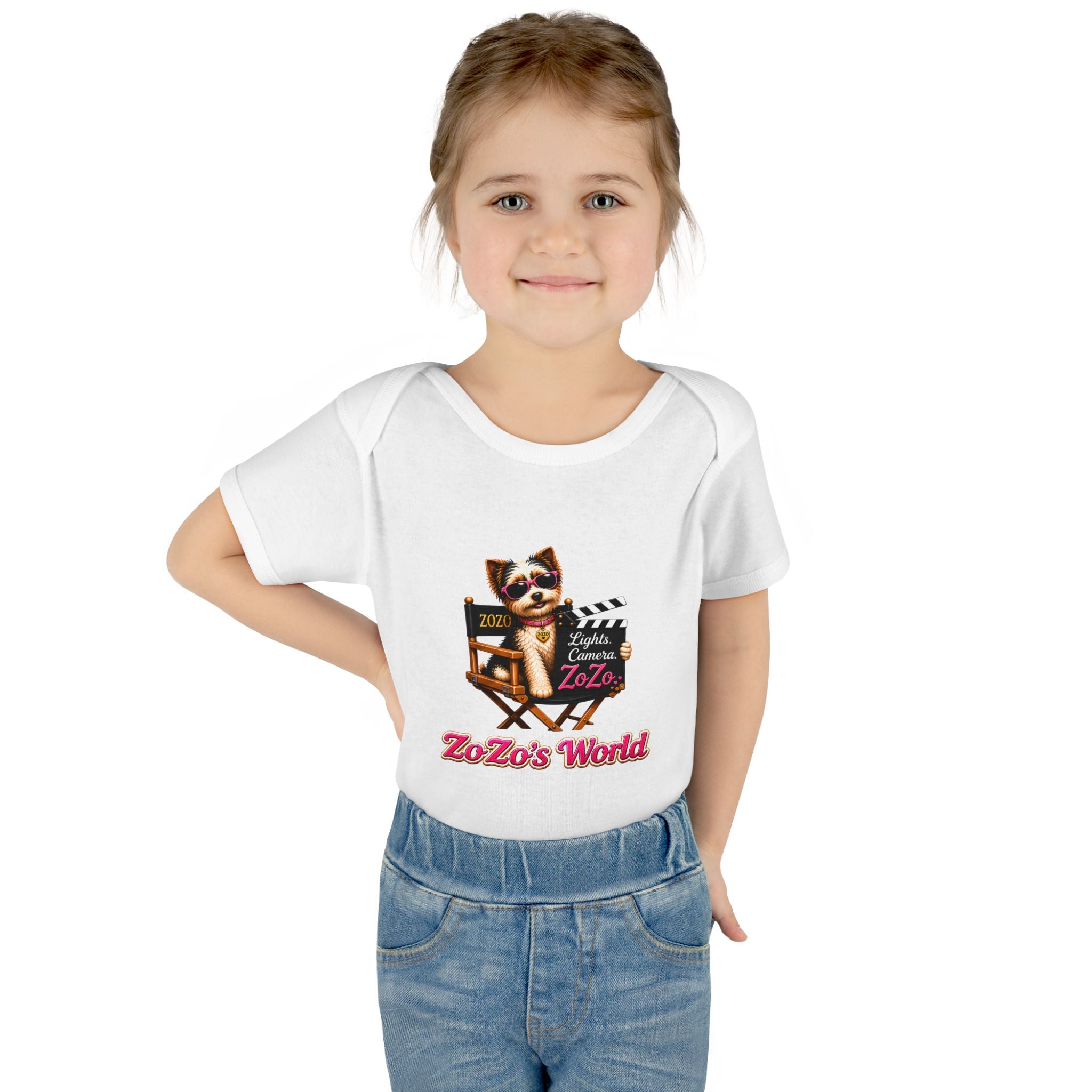 ZoZo’s World “Lights. Camera. ZoZo.” Baby Bodysuit