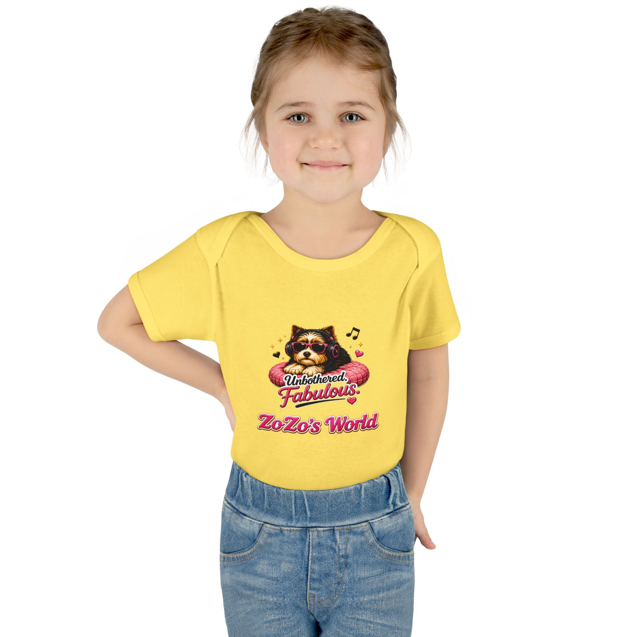 ZoZo’s World “Unbothered. Fabulous.” Baby Bodysuit