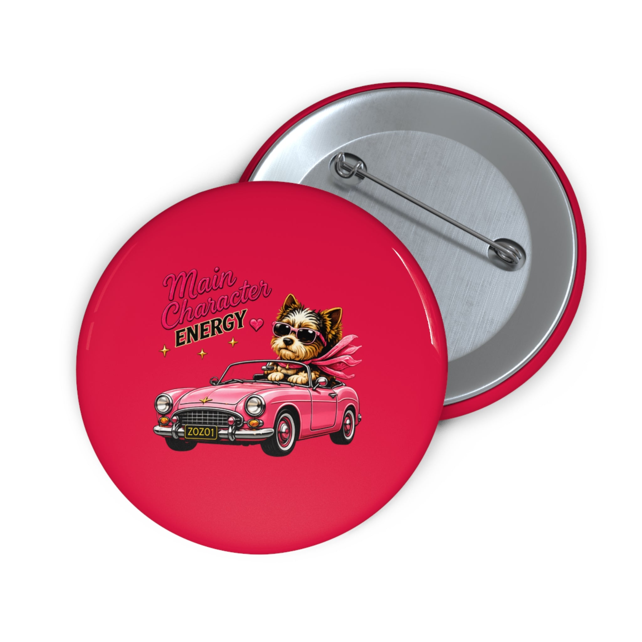 ZoZo’s World “Main Character Energy” Pin Button (Pink)