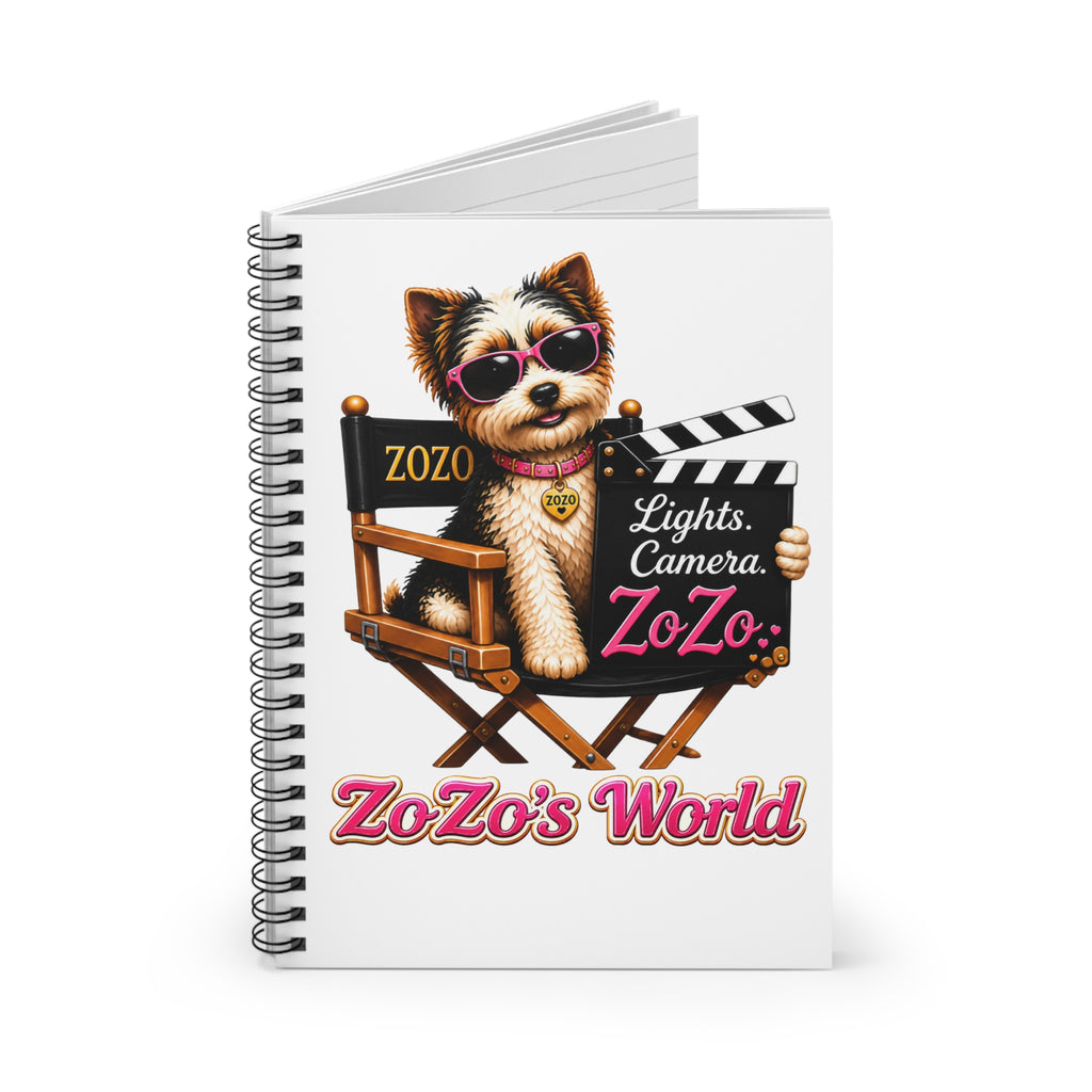 ZoZo’s World “Lights. Camera. ZoZo.” Spiral Notebook